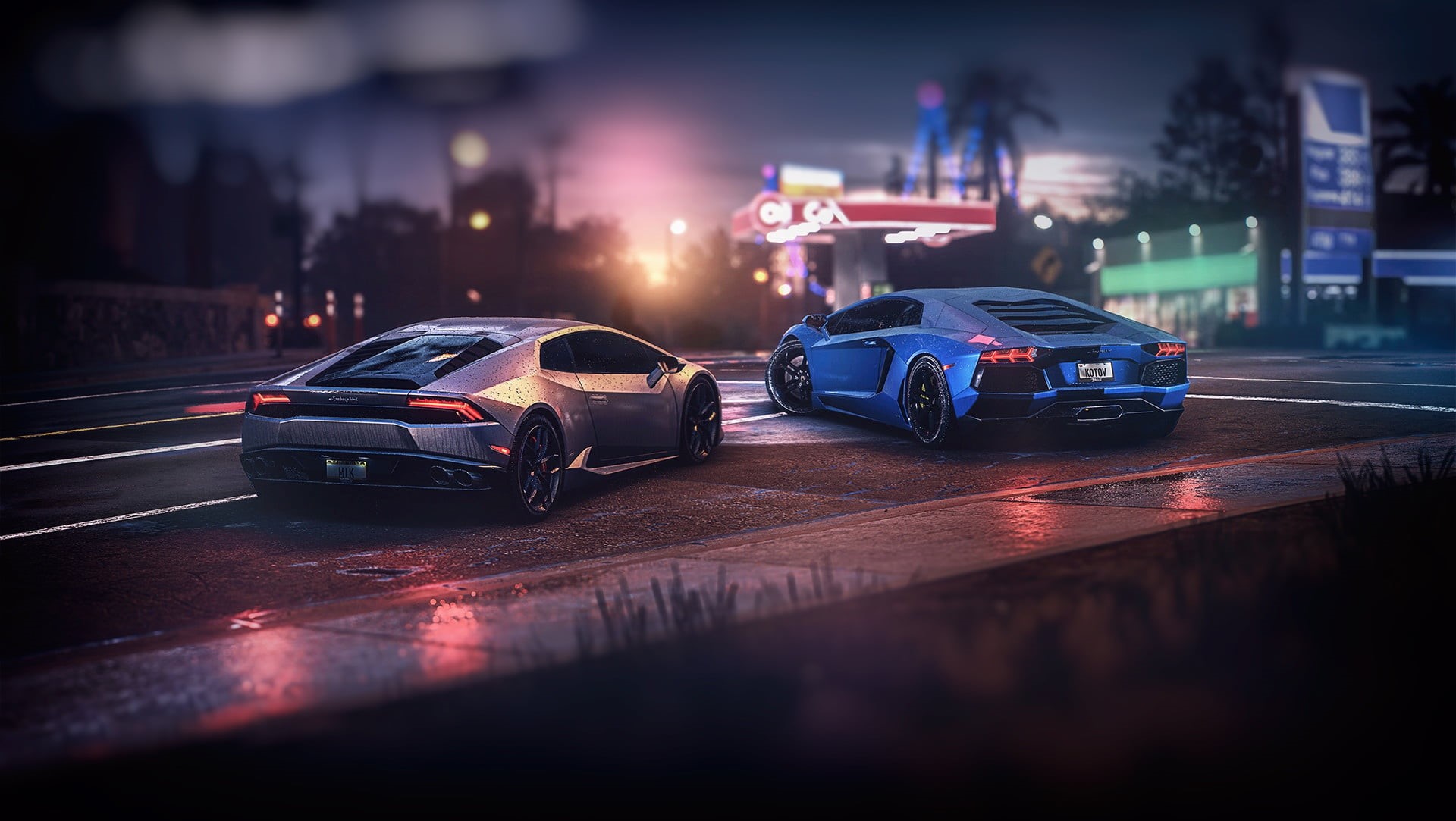 NFS, 1080P, Huracan, by Mikhail Sharov, Machine, Sports car, Aventador, Game Art, Lamborghini, Lamborghini Huracan, Need for Speed, Mikhail Sharov, Supercar, HD Wallpaper