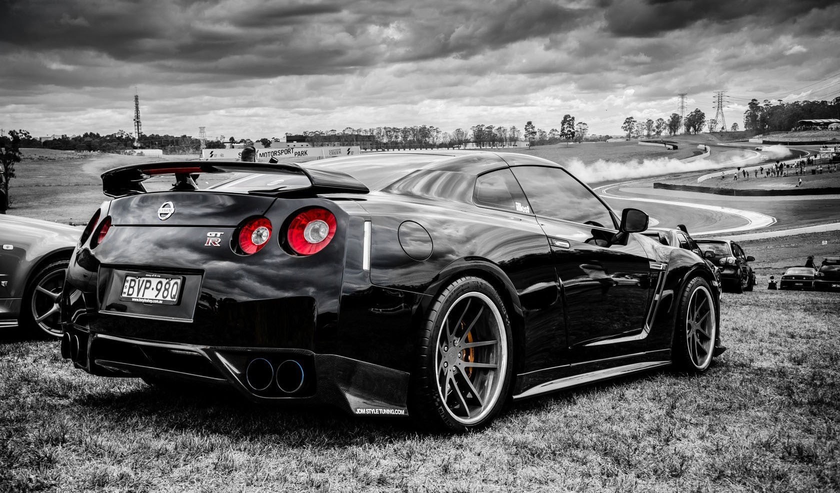 vehicle, black, Nissan Skyline GT-R R35, 720P, HD Wallpaper