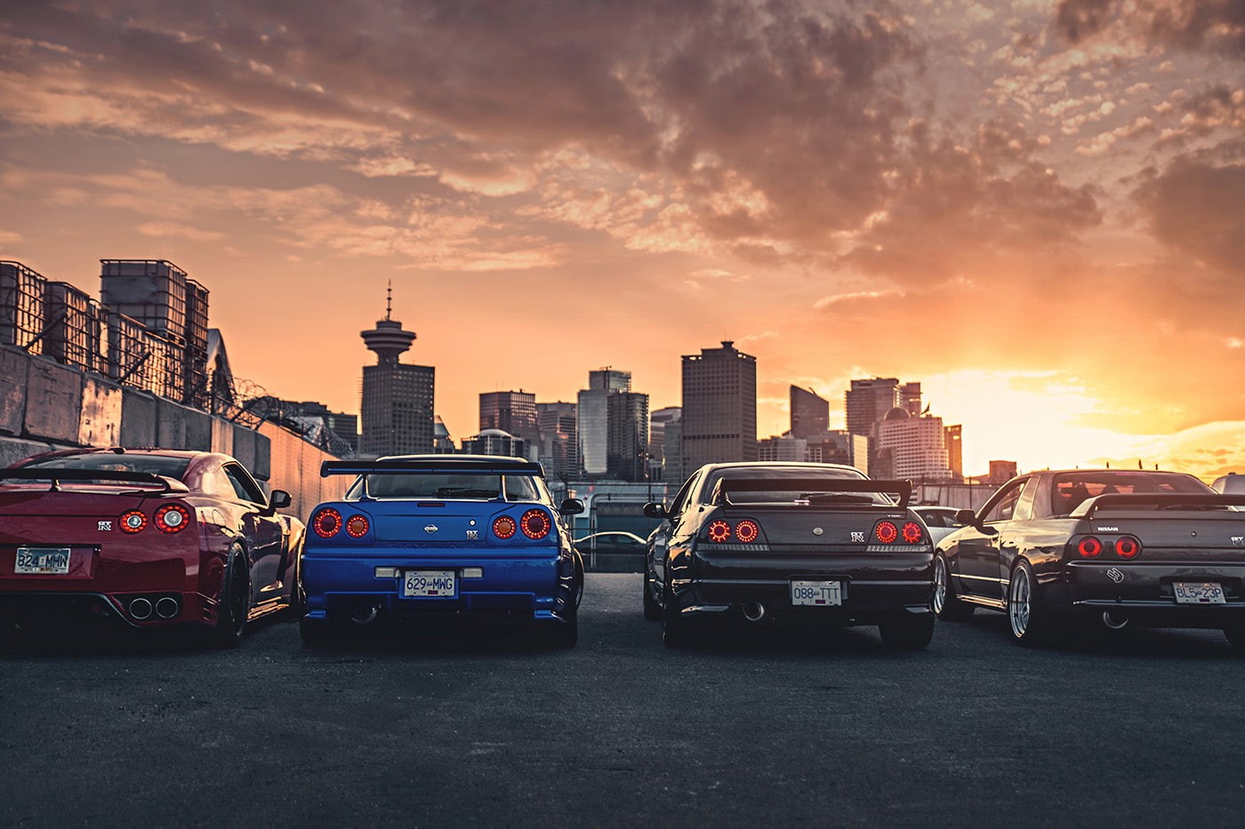 720P, Nissan Skyline GT-R R34, Nissan GT-R R35, HD Wallpaper