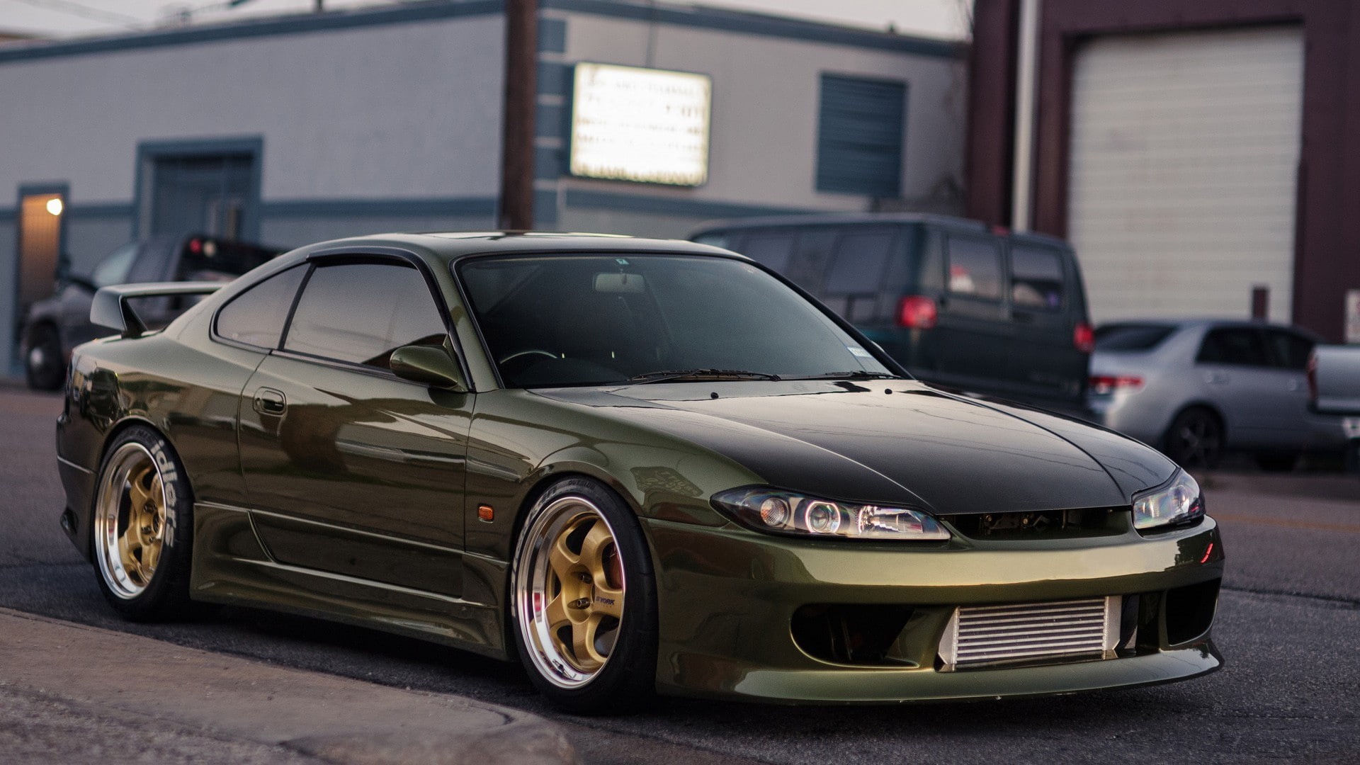 outdoors, wheel, city, S15, luxury, sports car, architecture, road, motor vehicle, Silvia S15, wealth, Nissan, 1080P, land vehicle, building exterior, HD Wallpaper