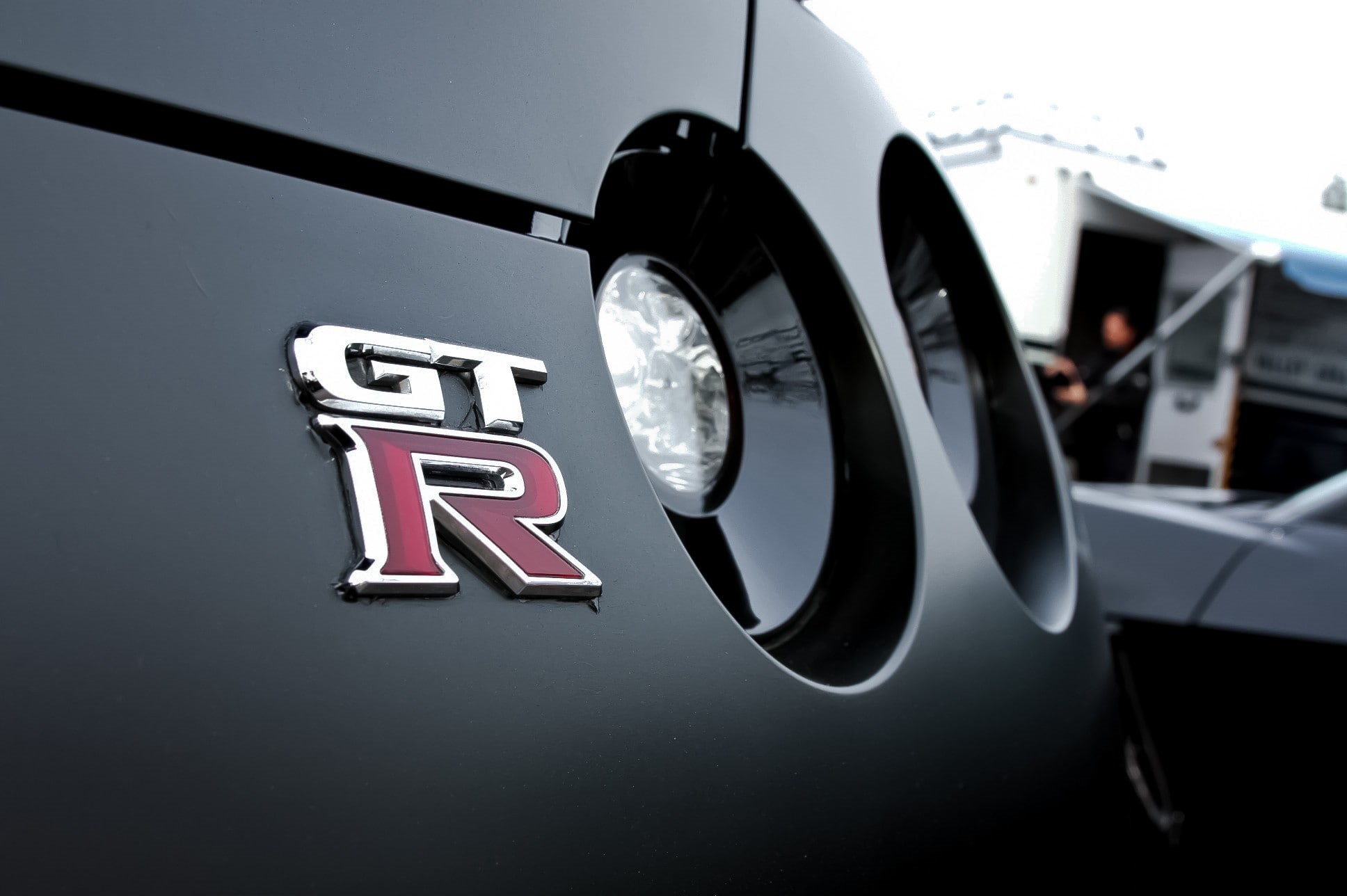 Nissan Skyline GT-R R35, close-up, travel, focus on foreground, reflection, no people, indoors, guidance, 1080P, communication, transportation, airplane, HD Wallpaper