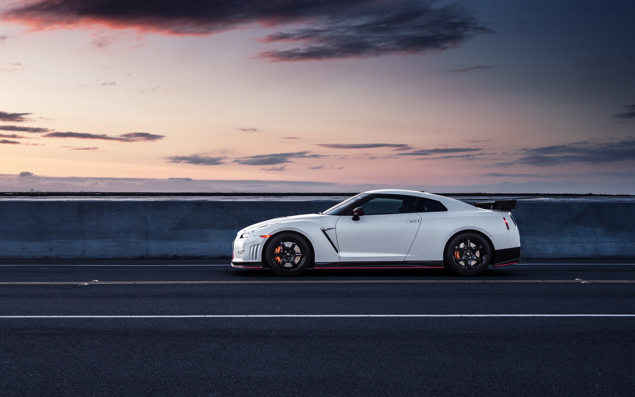 R35, GT, Side, 2K, R, View, Nissan, White, Car, HD Wallpaper