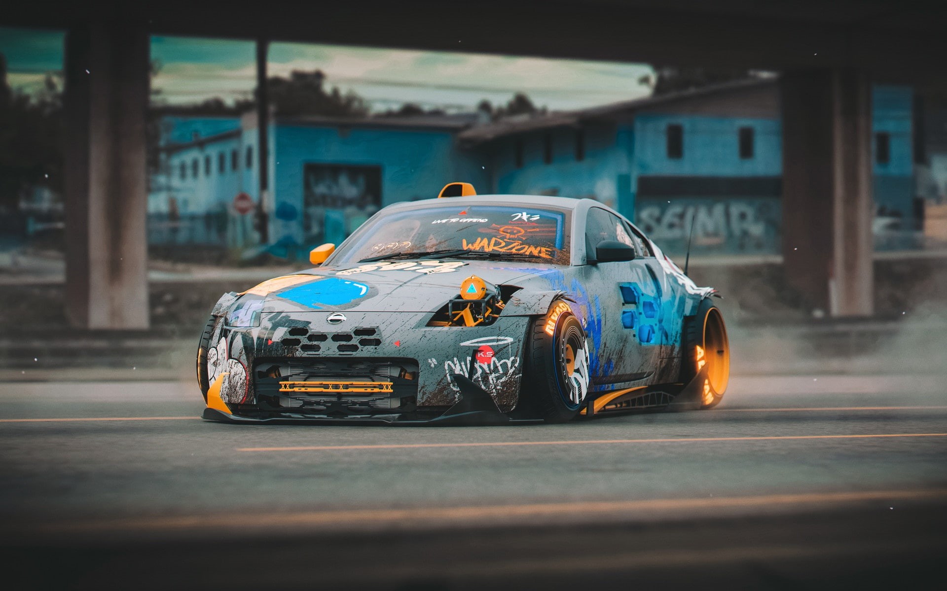 outdoors, motor vehicle, city life, 1080P, taxi, street, mode of transportation, vehicle, city, city street, day, Nissan 350Z, Khyzyl Saleem, Nissan, road, HD Wallpaper