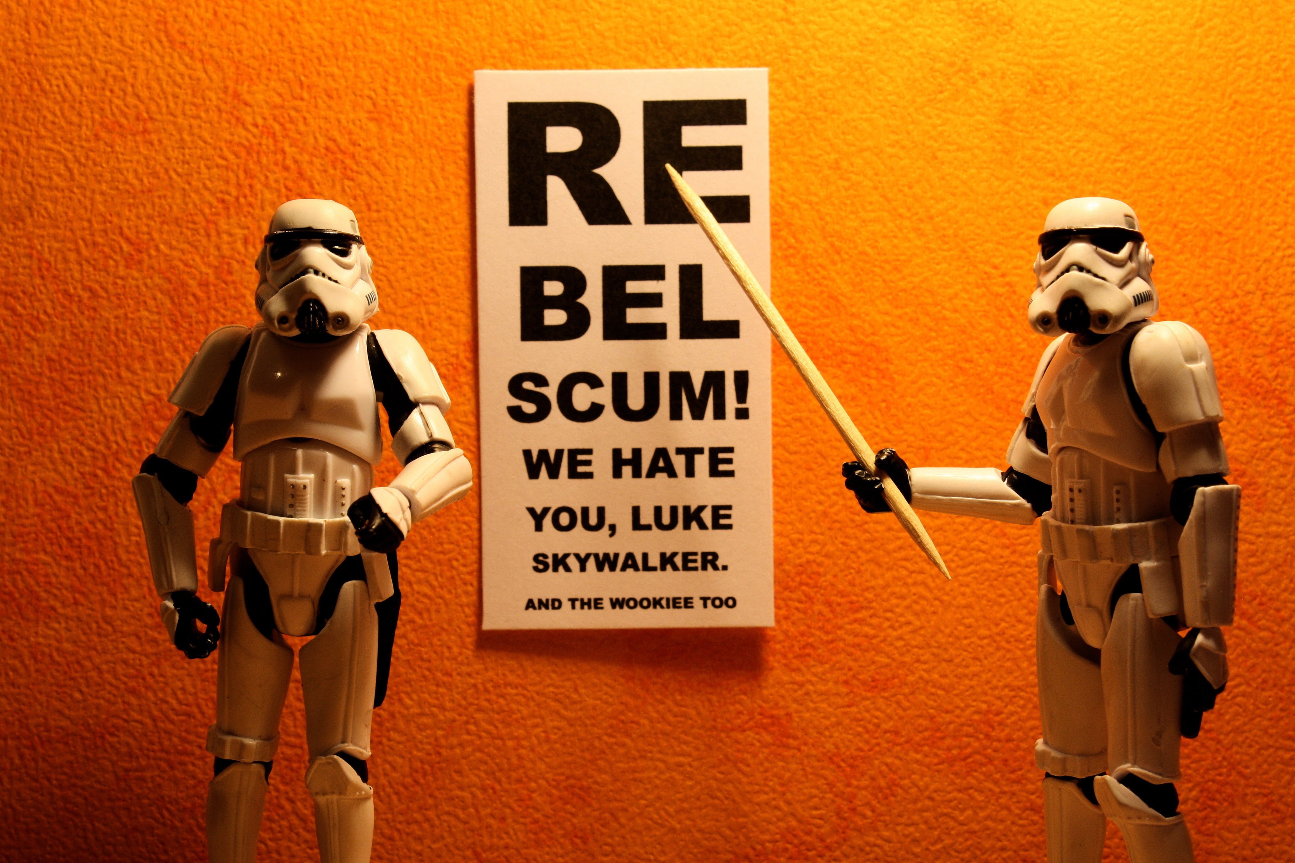 figures, communication, human representation, warning sign, 4K, Star Wars, star, protective workwear, uniform, wars, headwear, stormtroopers, protection, HD Wallpaper