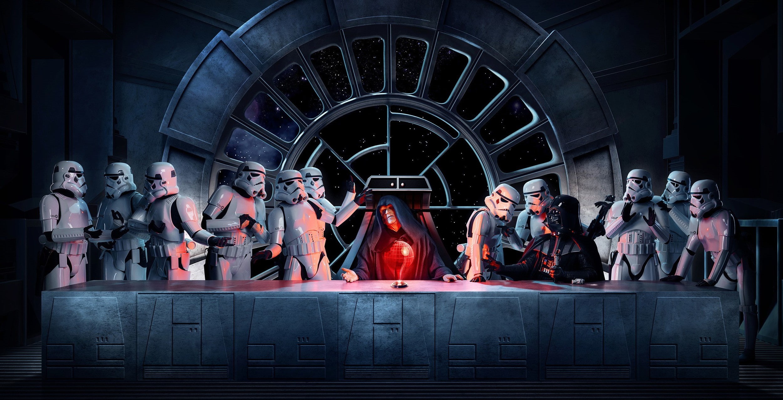 stormtrooper, 1080P, The Last Supper, Emperor Palpatine, Star Wars, darth vader, HD Wallpaper