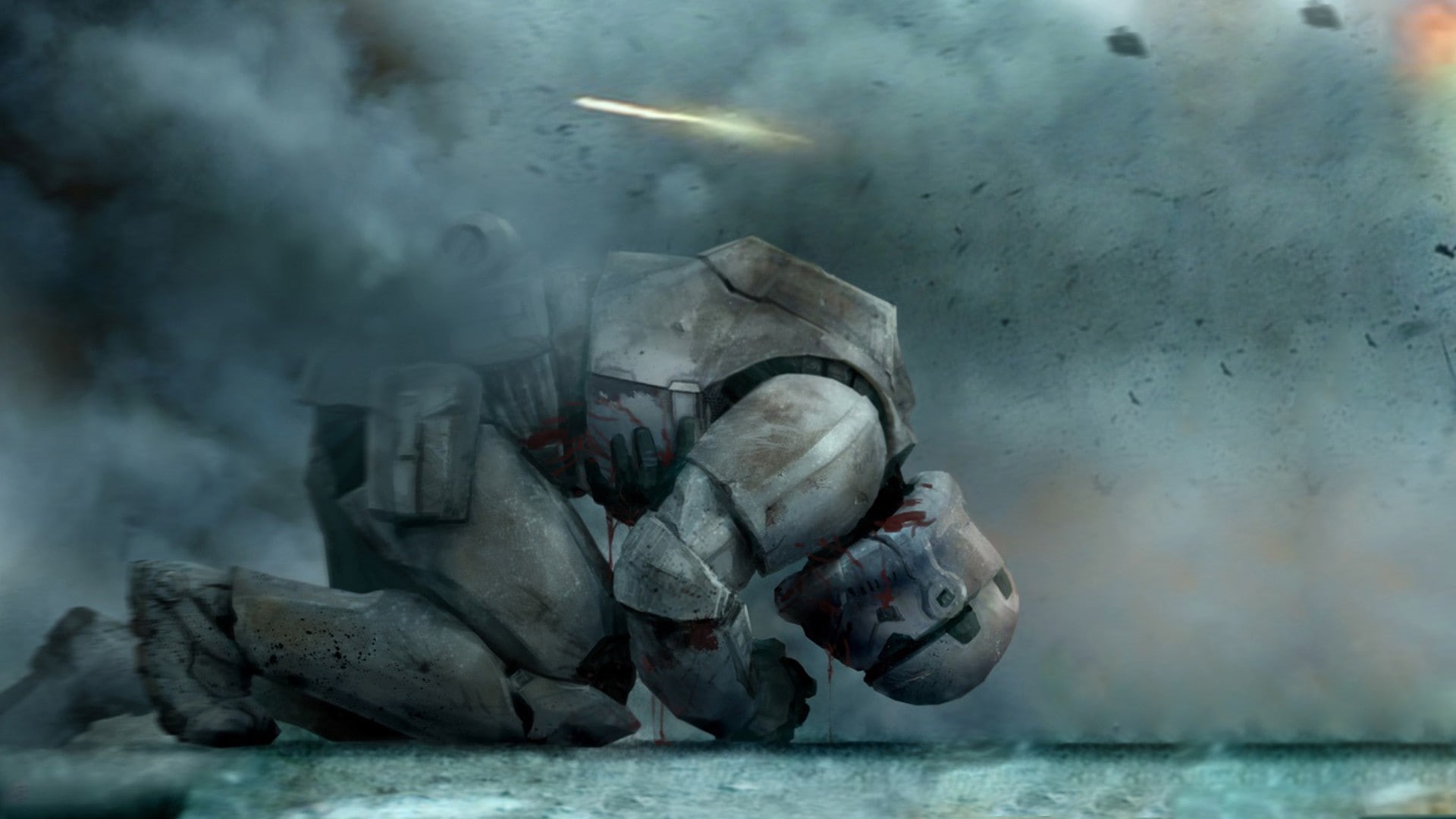 1080P, blood, artwork, stormtrooper, Star Wars, HD Wallpaper