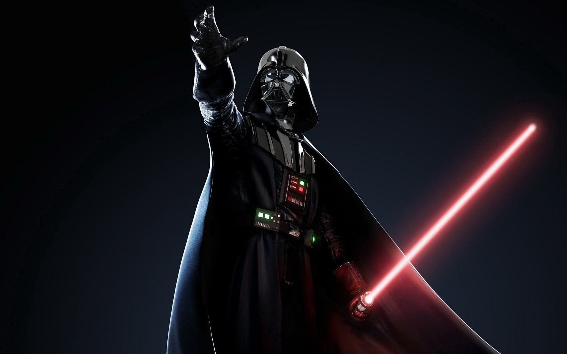 male likeness, studio shot, statue, lightsaber, night, 1080P, black background, Star Wars, Darth Vader, art and craft, low angle view, human representation, HD Wallpaper