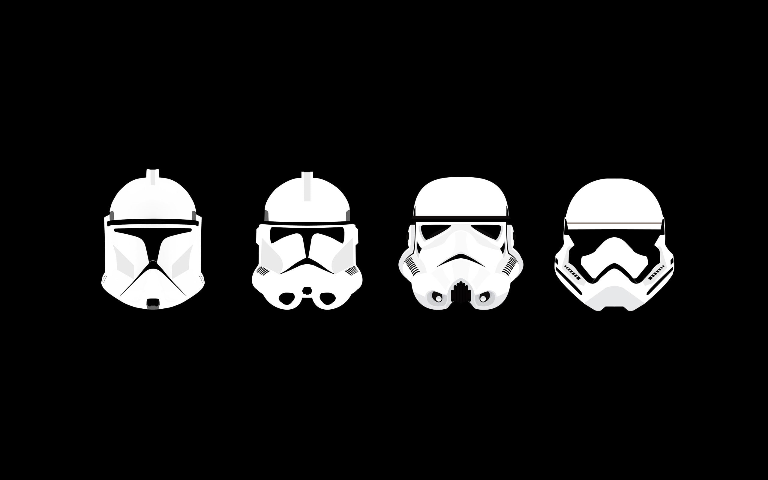 clone trooper, Star Wars, 2K, helmet, stormtrooper, minimalism, HD Wallpaper