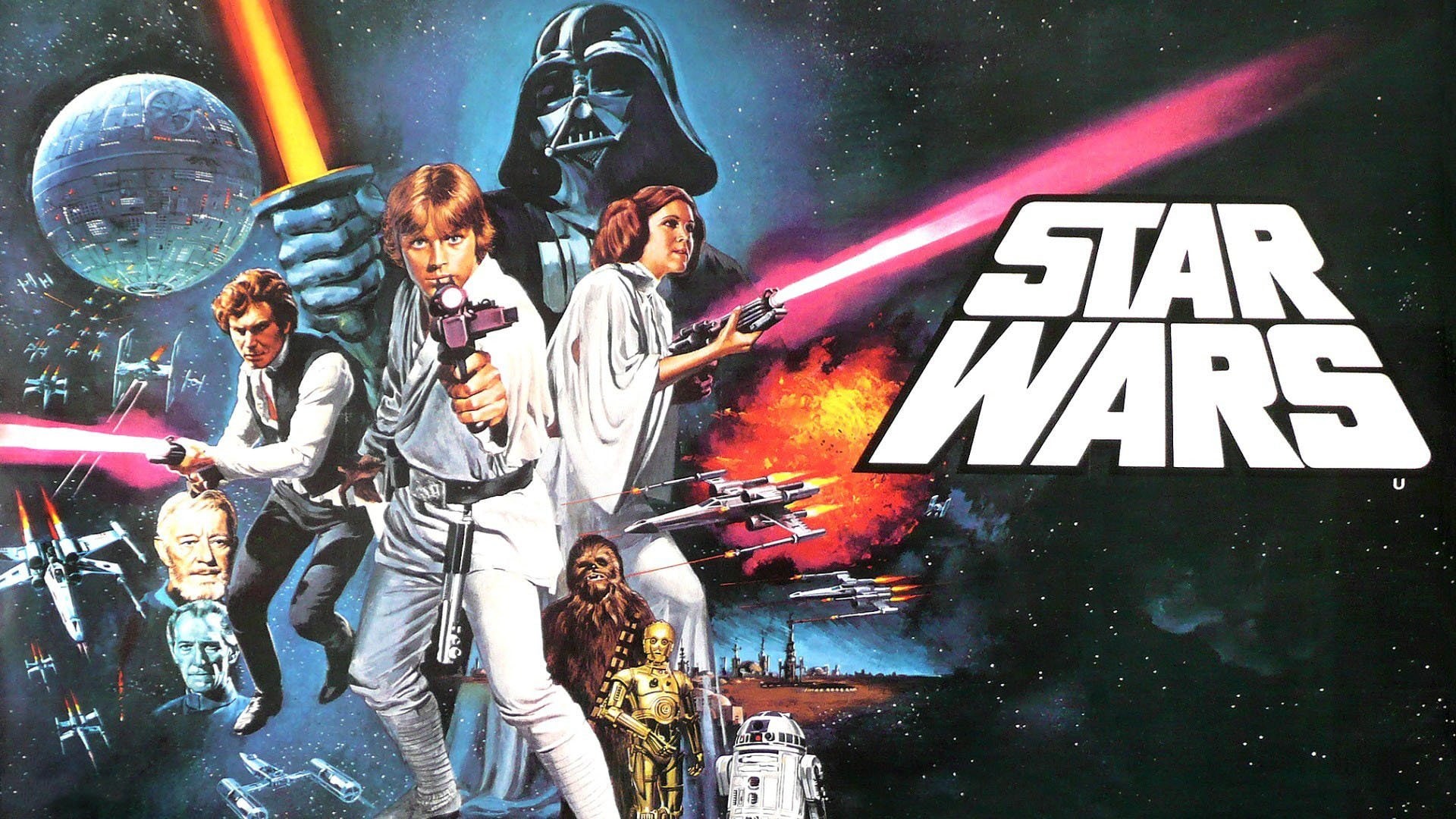 Luke Skywalker, Darth Vader, Death Star, 1080P, wars, Princess Leia, Star Wars, star, HD Wallpaper