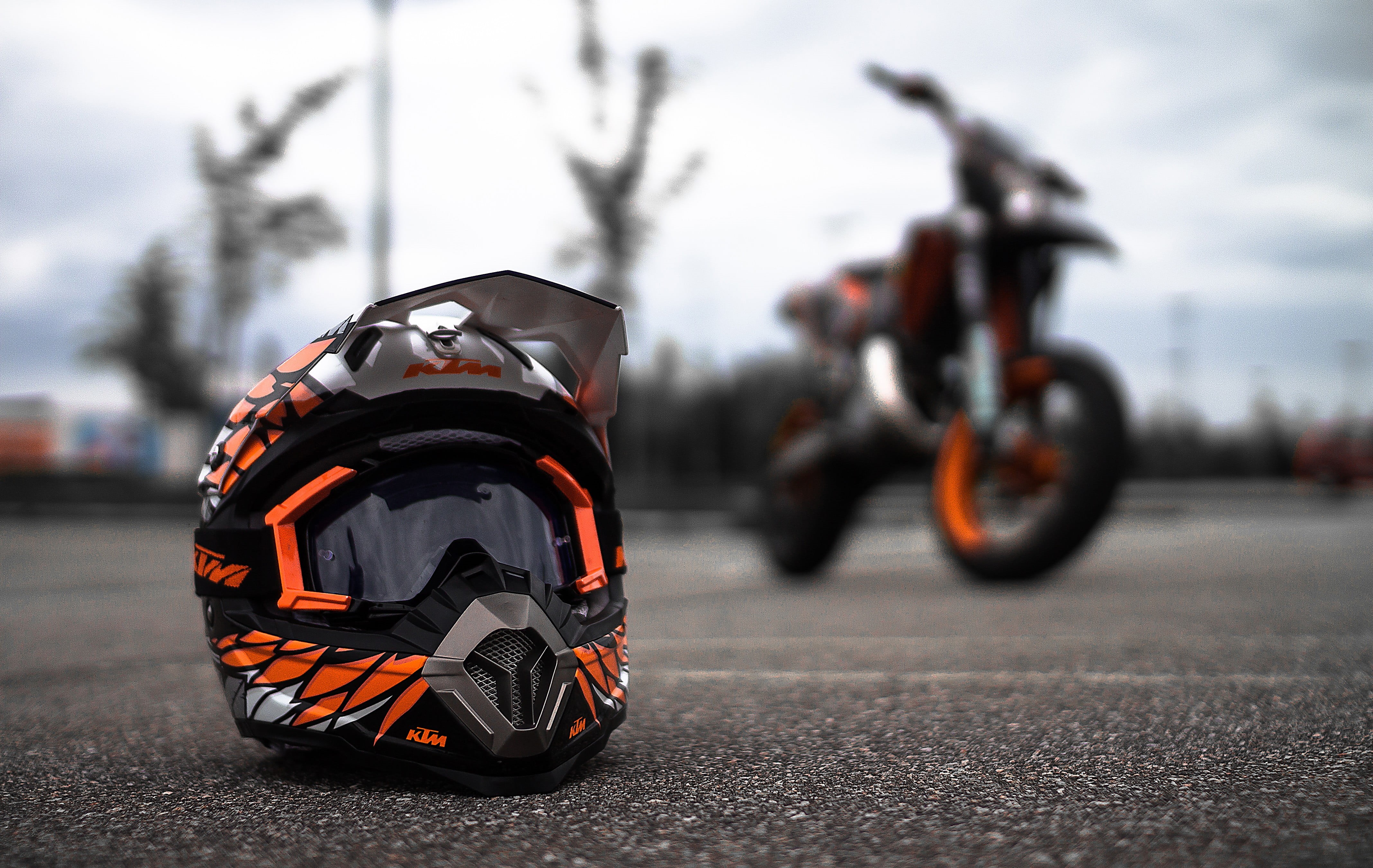 professional Sport, one Person, orange, motorsport, bicycle, 4K, men, KTM, Canon, focus on foreground, biker, surface level, mode of transportation, city, HD Wallpaper