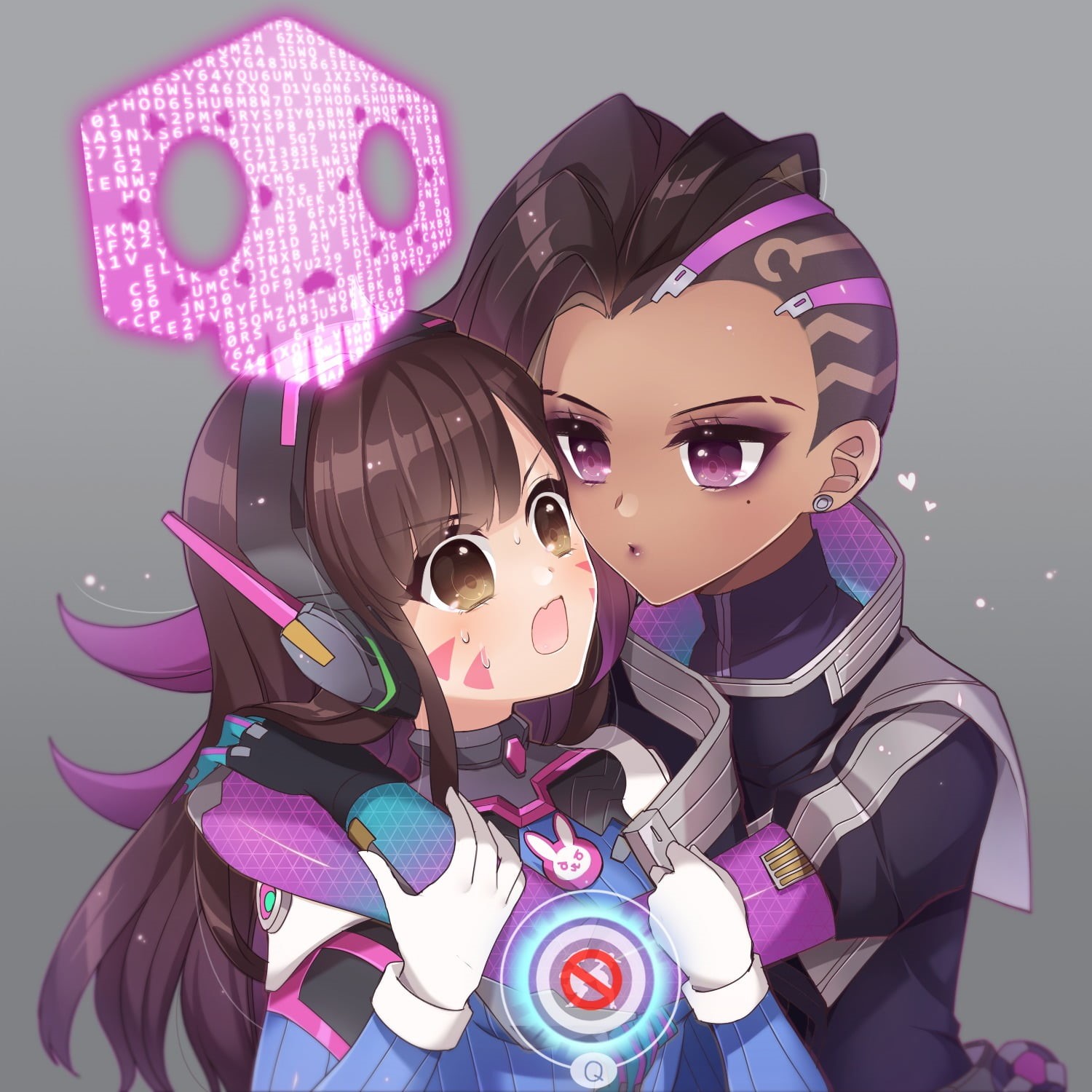 still life, Sombra (Overwatch), headphones, purple, diva, anime girls, leisure activity, lifestyles, costume, representation, human representation, technology, Phone HD Wallpaper