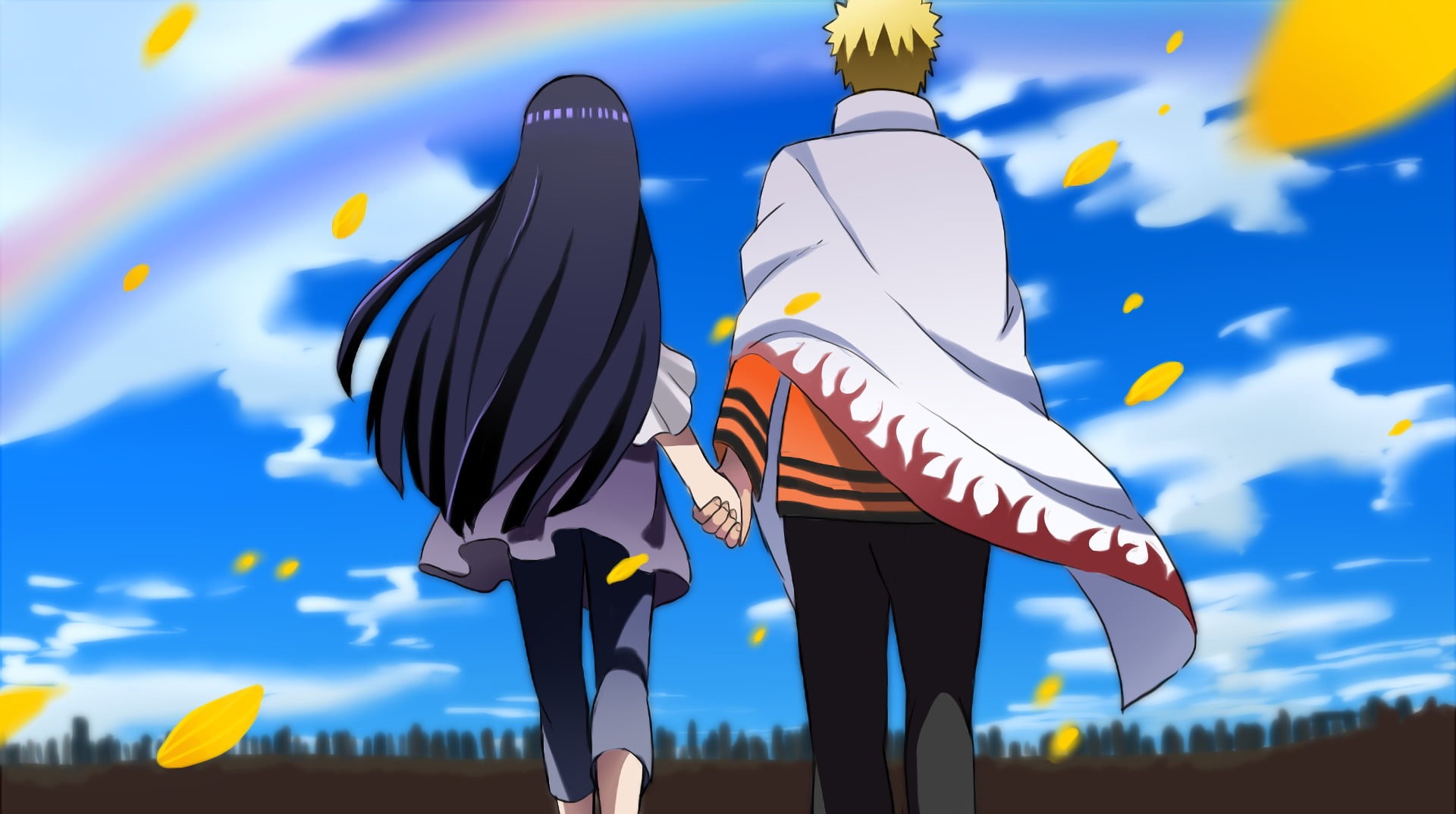 Naruto Uzumaki, representation, flag, Naruto, sunlight, beauty in nature, no people, outdoors, Hinata Hyūga, 1080P, sky, day, focus on foreground, animal representation, HD Wallpaper
