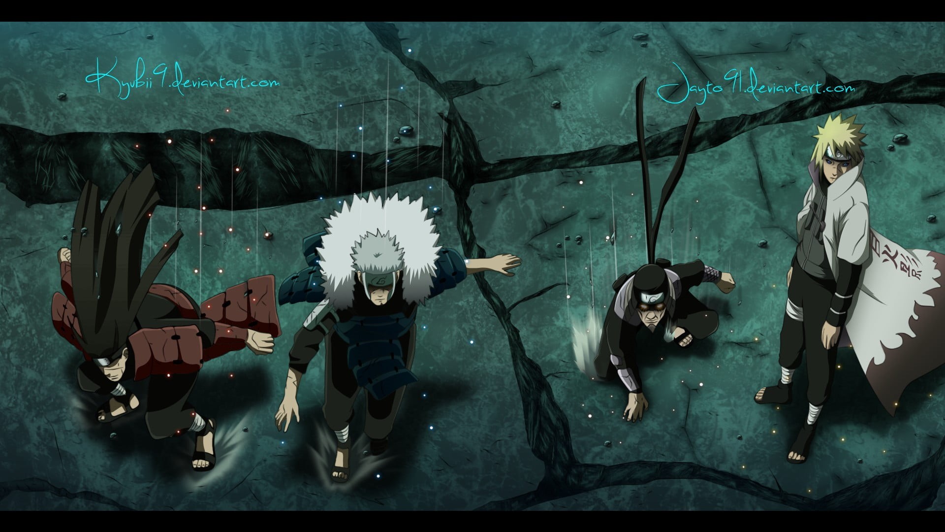 no people, naruto, four, nature, 1080P, animal wildlife, Tobirama Senju, arts culture and entertainment, representation, day, illustration, Namikaze Minato, HD Wallpaper