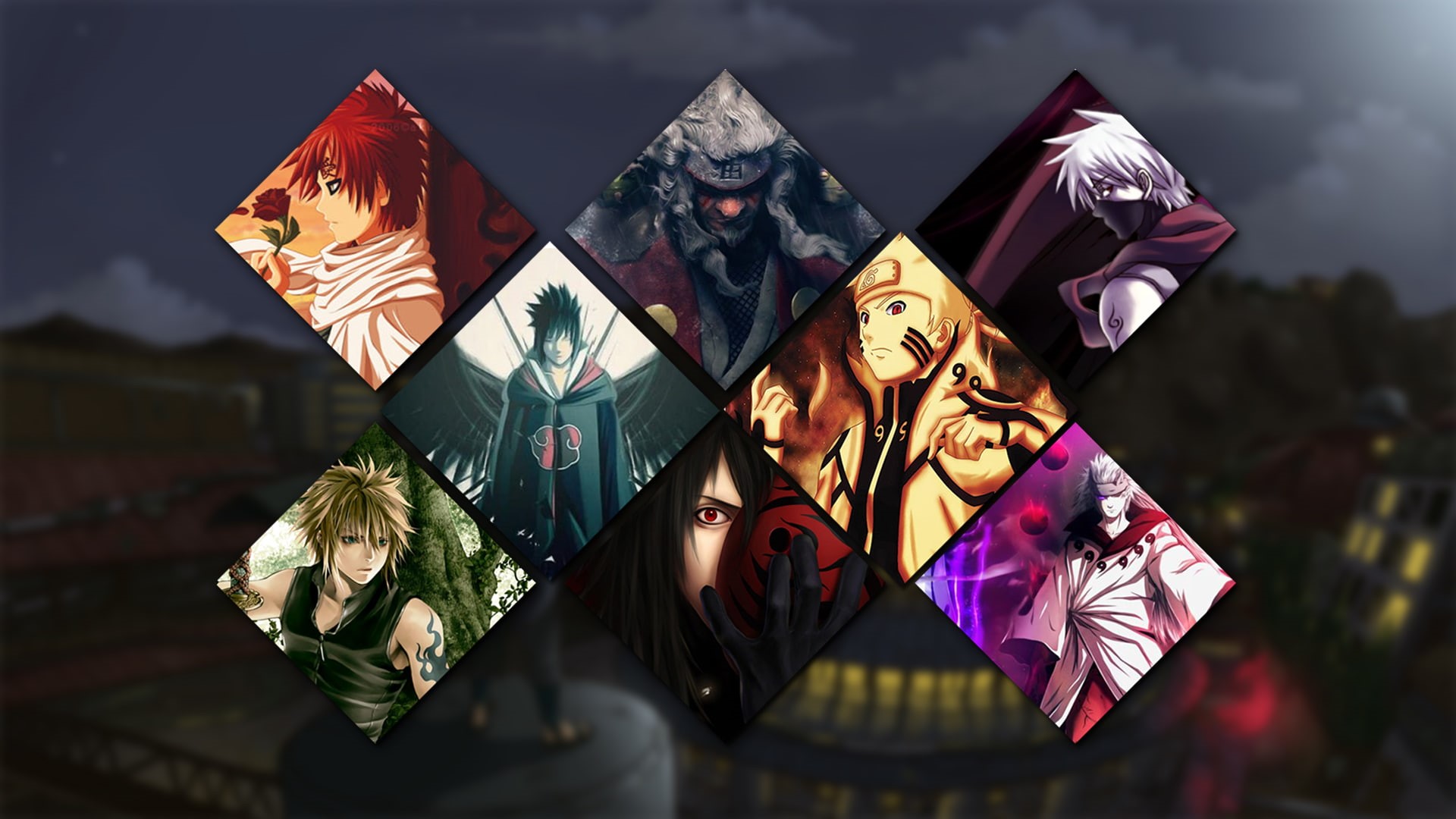 Naruto Uzumaki, Naruto, Sasuke Uchiha, Madara Uchiha, Minato Namikaze, Kakashi Hatake, 1080P, Gaara (Naruto), Anime, Jiraiya (Naruto), Obito Uchiha, HD Wallpaper