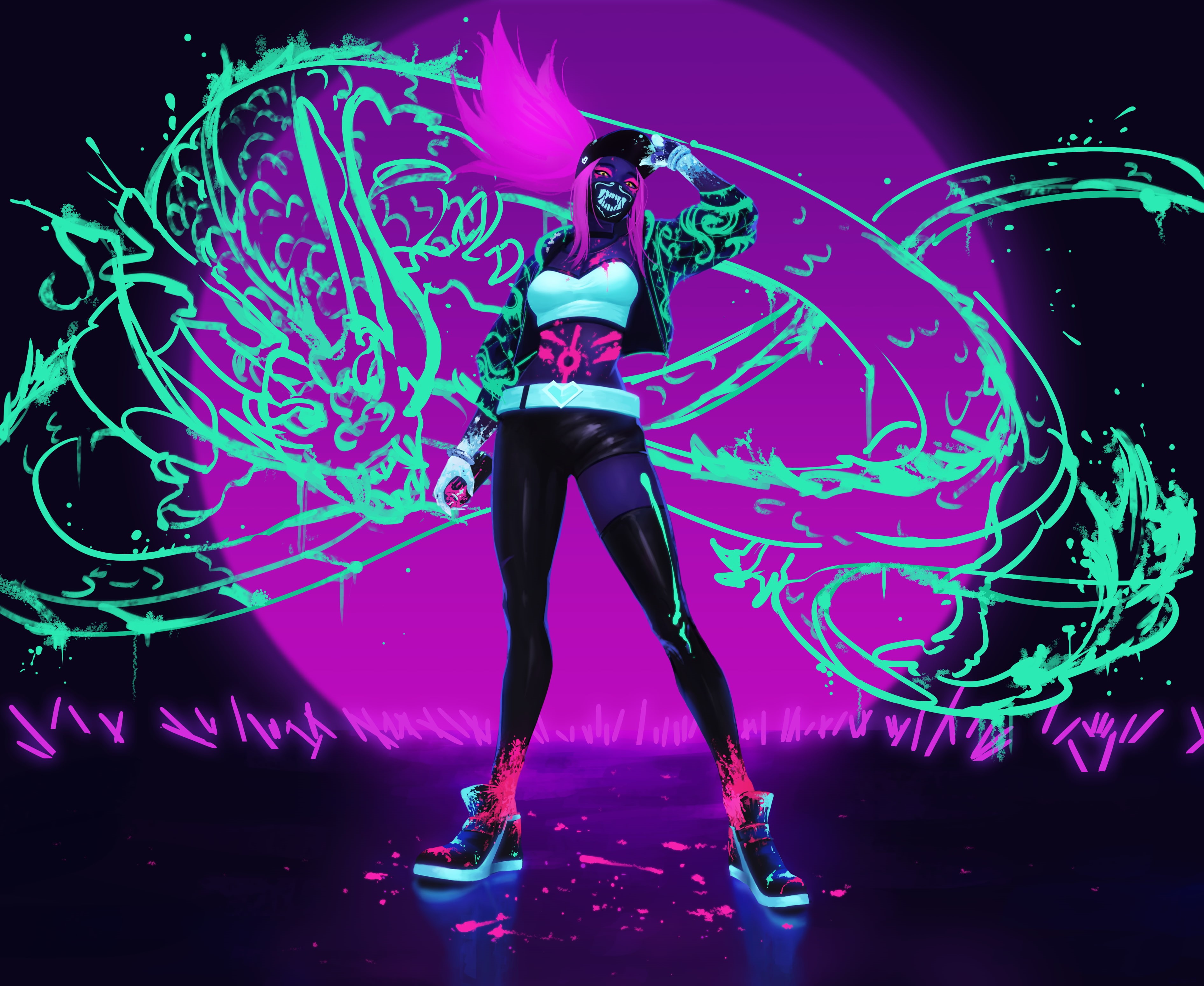 Akali(League of Legends), Akali, K/DA, video games, League of Legends, 2K, HD Wallpaper