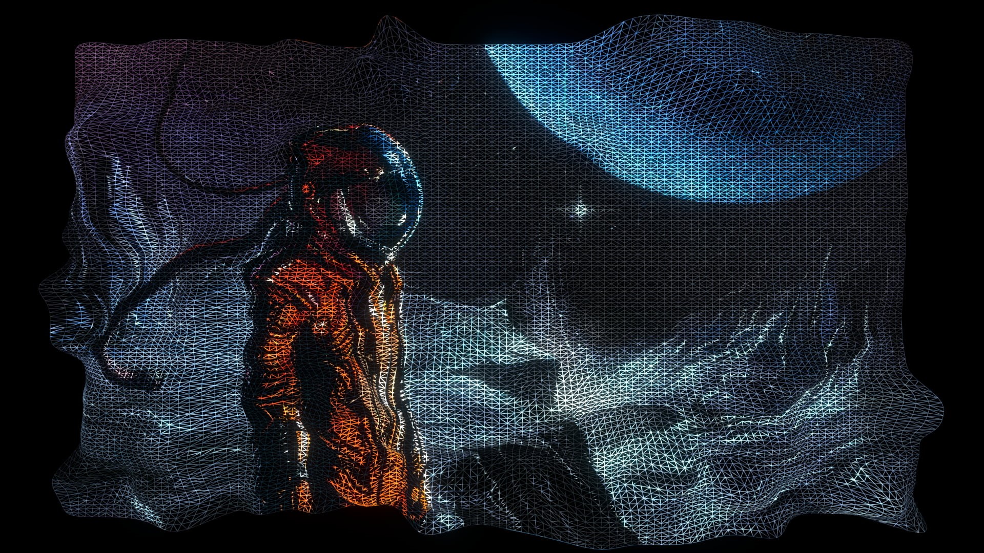 indoors, close-up, casual clothing, black background, no people, design, astronaut, 1080P, digital art, art and craft, textile, clothing, space, nature, HD Wallpaper