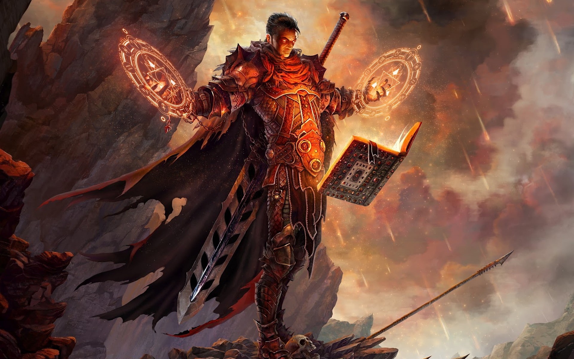 1080P, men, fantasy, books, art, hd, magic, artwork, x, Mage, HD Wallpaper