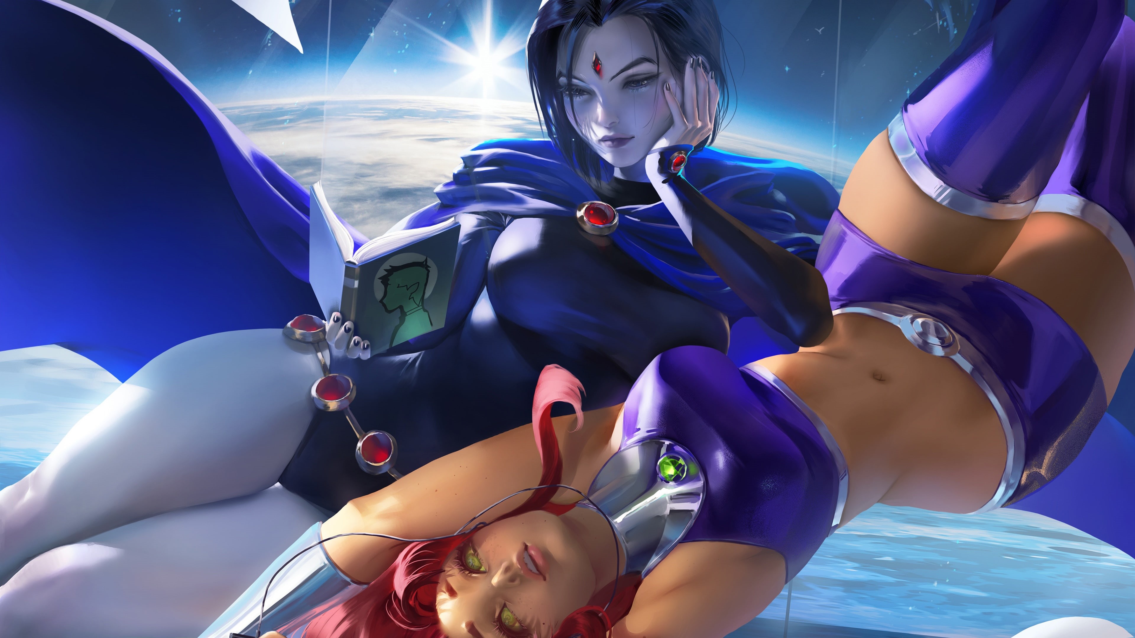 anime, 4K, girls, superhero, cg artwork, fictional character, cartoon, HD Wallpaper