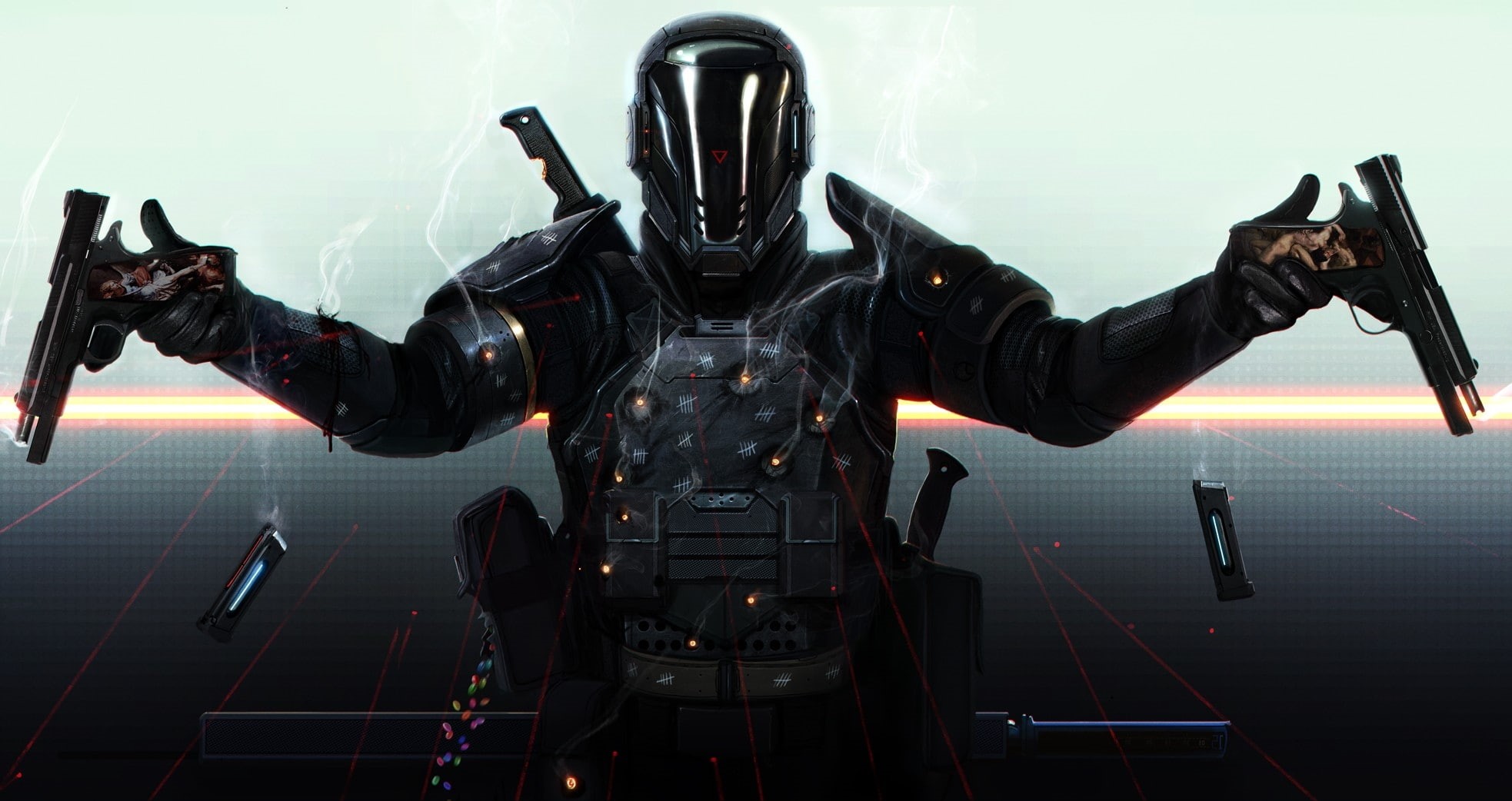 d, last, cgi, artwork, x, art, armor, 1080P, cg, men, helmet, warriors, Guns, abstract, hd, HD Wallpaper