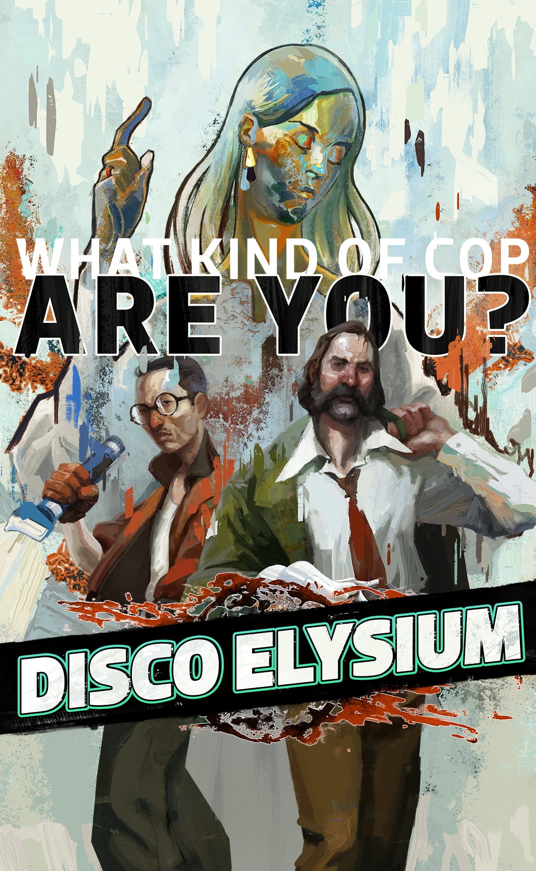 Disco Elysium, cover art, 720P, game logo, Phone HD Wallpaper