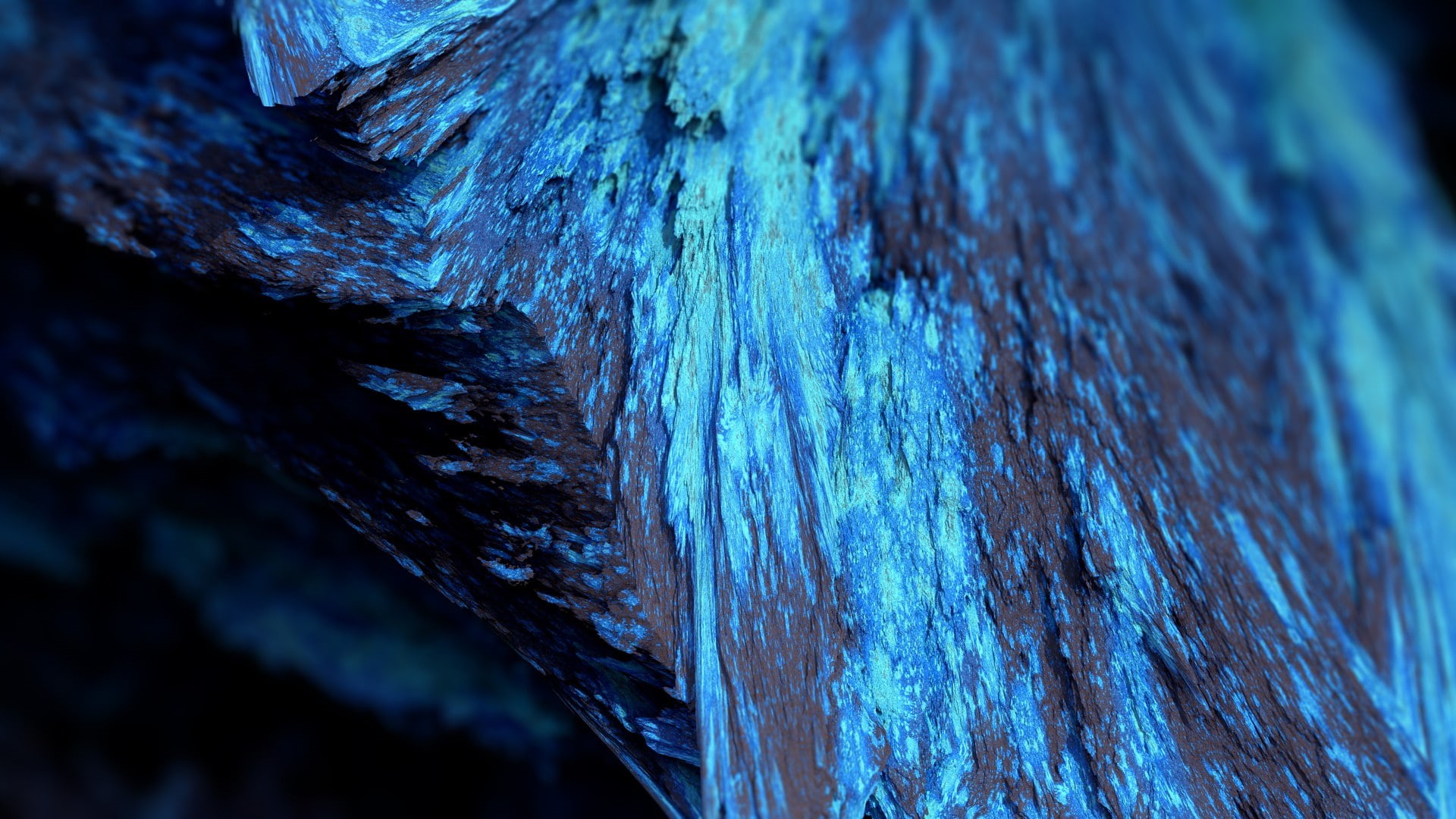 abstract backgrounds, rough, abstract, rock, pattern, no people, textured, depth of field, crystal, rock - object, focus on foreground, solid, blue, tree trunk, HD Wallpaper