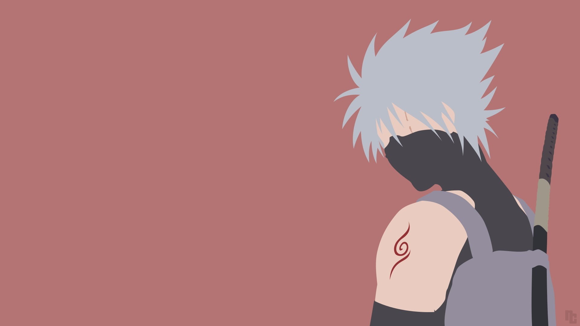 standing, painting, leisure activity, minimalism, nature, white, real people, bird, human body part, one person, anime, copy space, sky, Naruto Shippuuden, HD Wallpaper