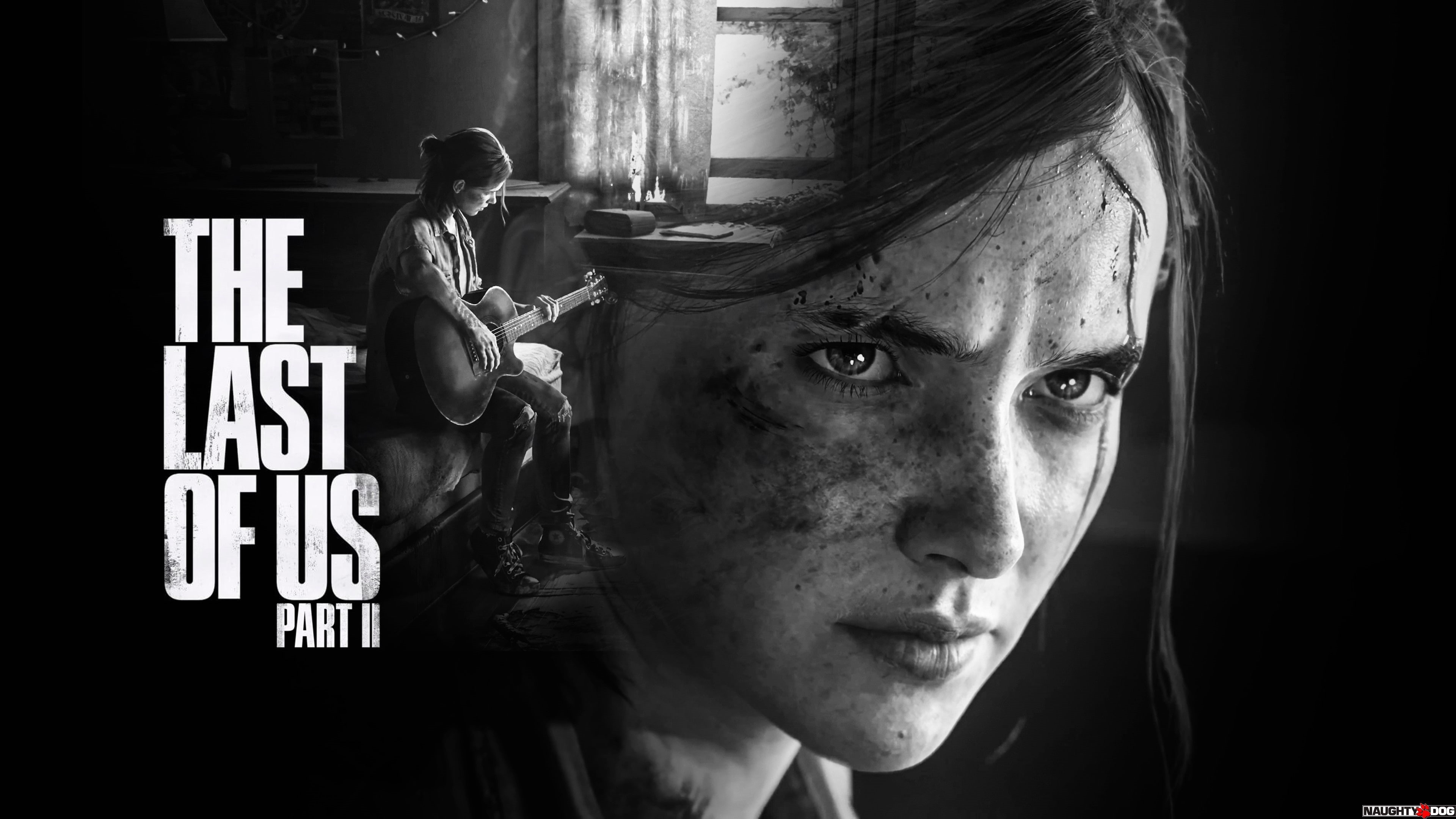 4K, girl, ii, guitar, Naughty Dog, us, The Last of US Part 2, last, The Last of US, poster, part, The Last of US Part II, game, by eversontomiello, face, HD Wallpaper