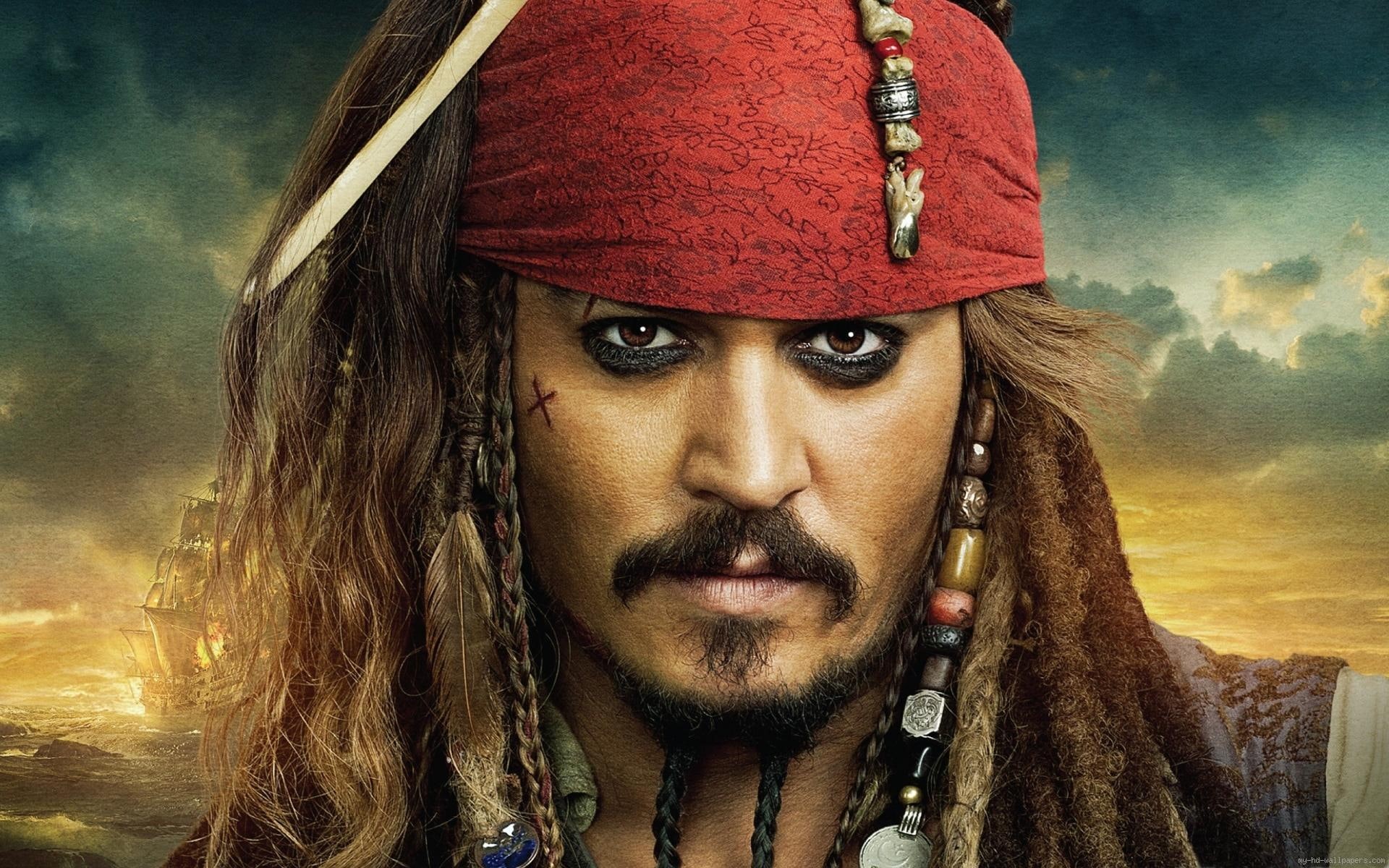 captain, jack, movie, sparrow, celebrity, carribean, johnny, pirate, 1080P, depp, pirates, HD Wallpaper