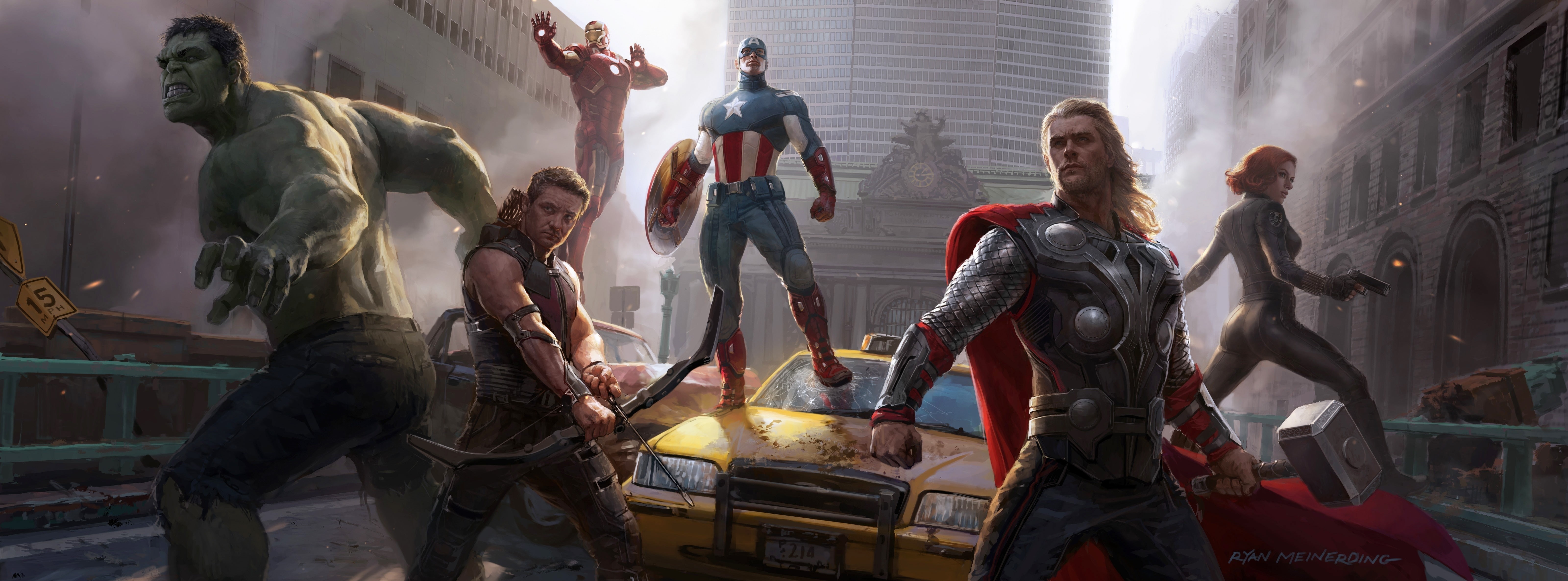 indoors, iron man, real people, The Avengers, art and craft, Thor, captain america, superheroes, standing, architecture, arts culture and entertainment, HD Wallpaper