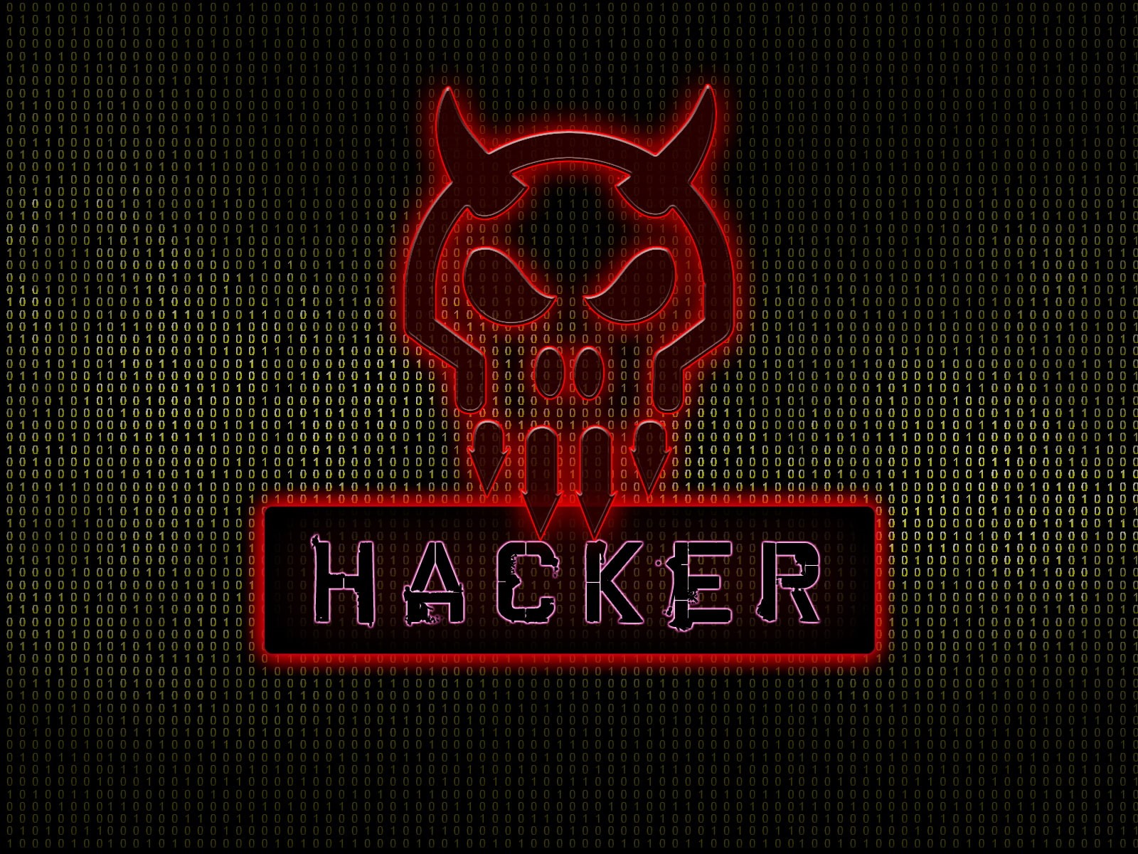 skull, red, computers, 720P, hacker, HD Wallpaper