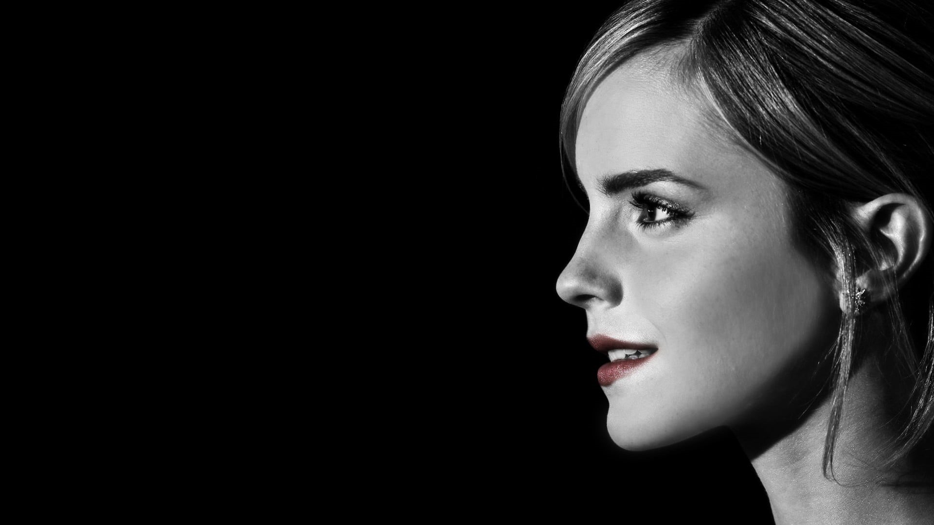 young women, human body part, selective coloring, looking away, teenager, headshot, profile, human face, side view, one person, mouth open, 1080P, body part, HD Wallpaper