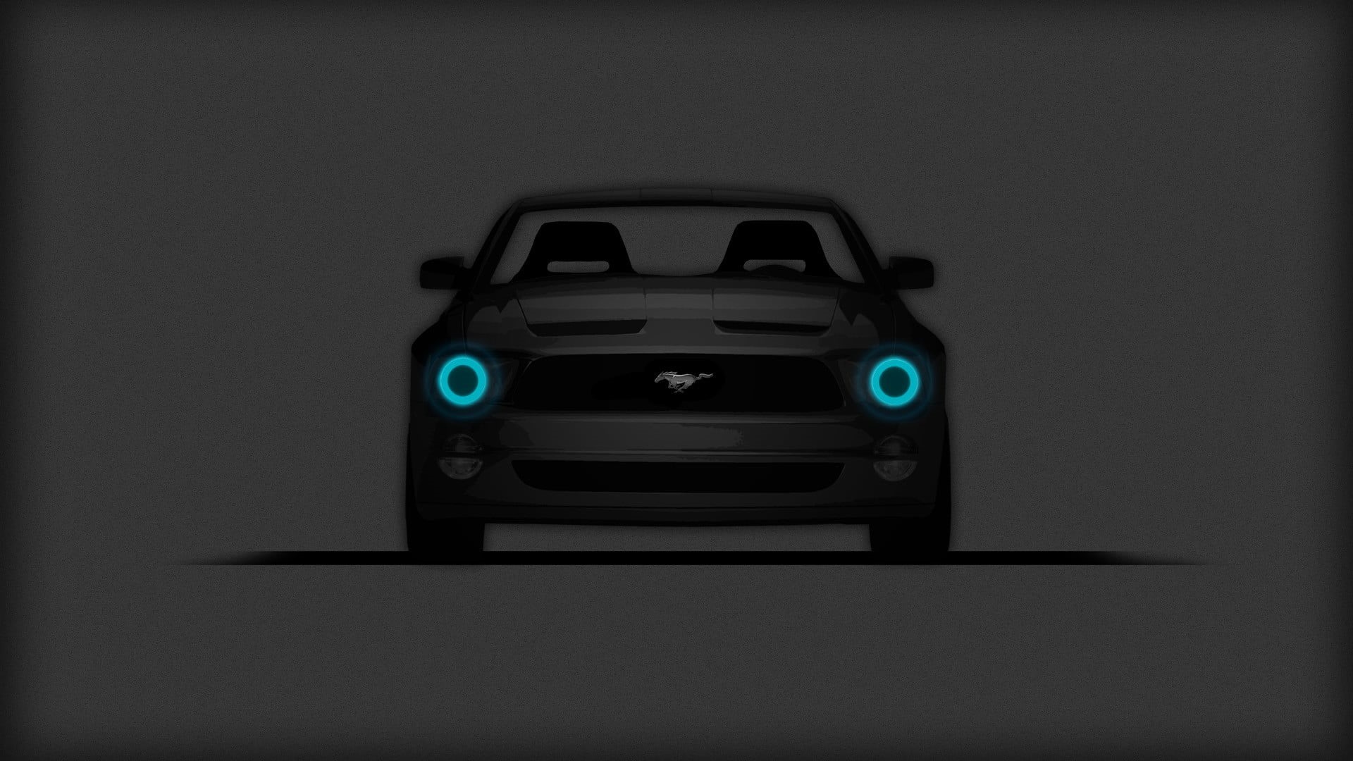 number, lighting equipment, motor vehicle, technology, copy space, Ford Mustang GT, black color, close-up, no people, minimalism, retro styled, communication, HD Wallpaper