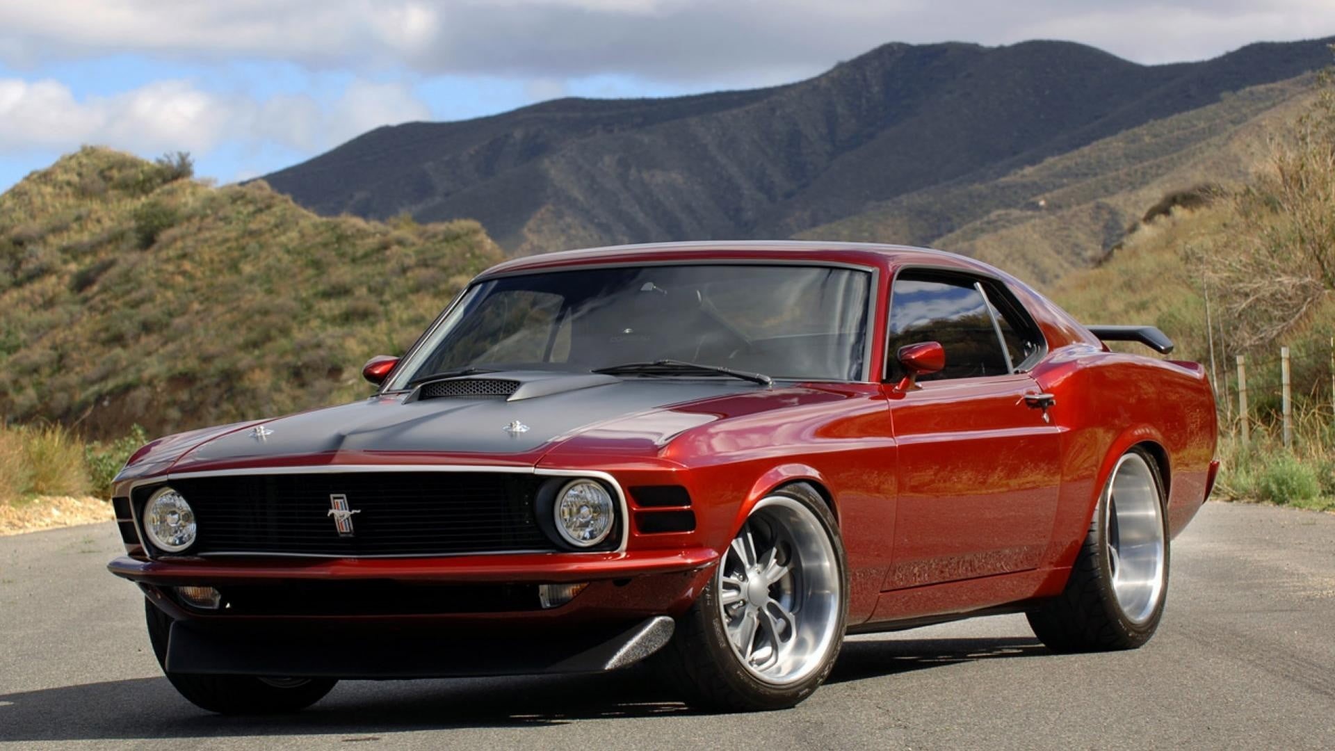 1080P, motor vehicle, mountain range, nature, mountain, side view, transportation, mode of transportation, day, scenics - nature, mustang, car, beauty in nature, HD Wallpaper