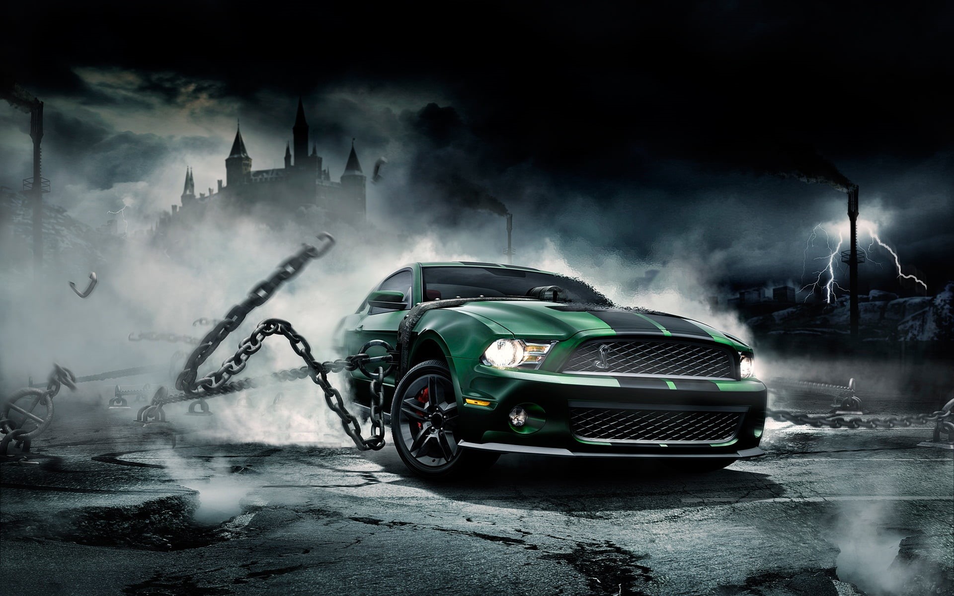 th, nature, wheel, car, black Color, smoke - Physical Structure, motion, sports Car, transportation, motor vehicle, green, wet, mode of transportation, HD Wallpaper