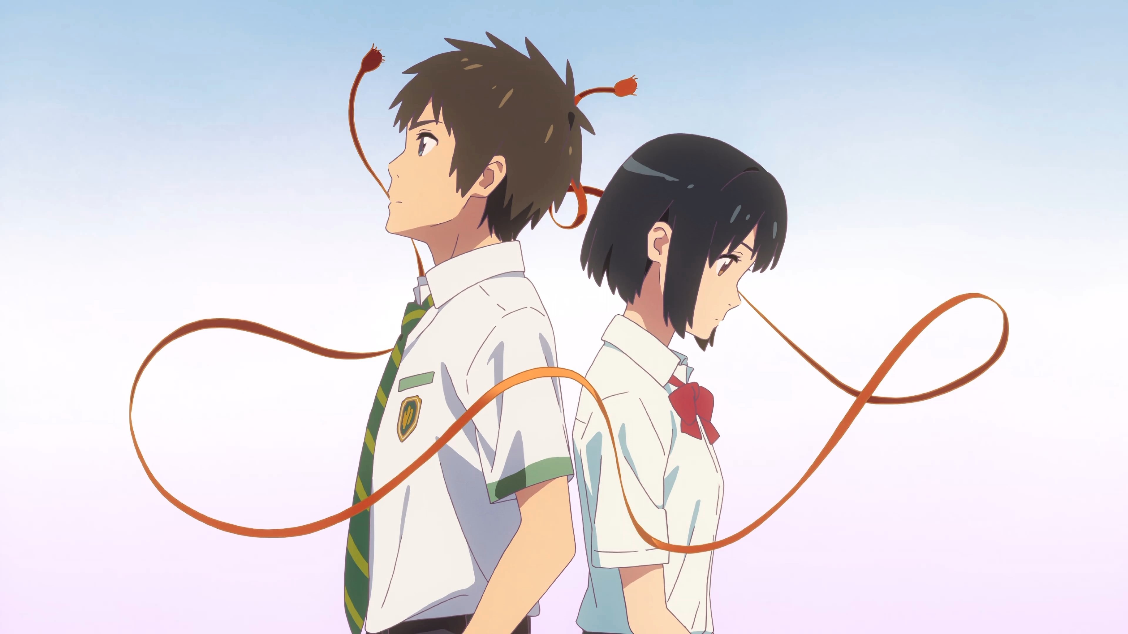 nature, Tachibana Taki, women, Kimi no Na Wa, sky, day, standing, lifestyles, adult, sunlight, arts culture and entertainment, arms raised, men, clear sky, HD Wallpaper