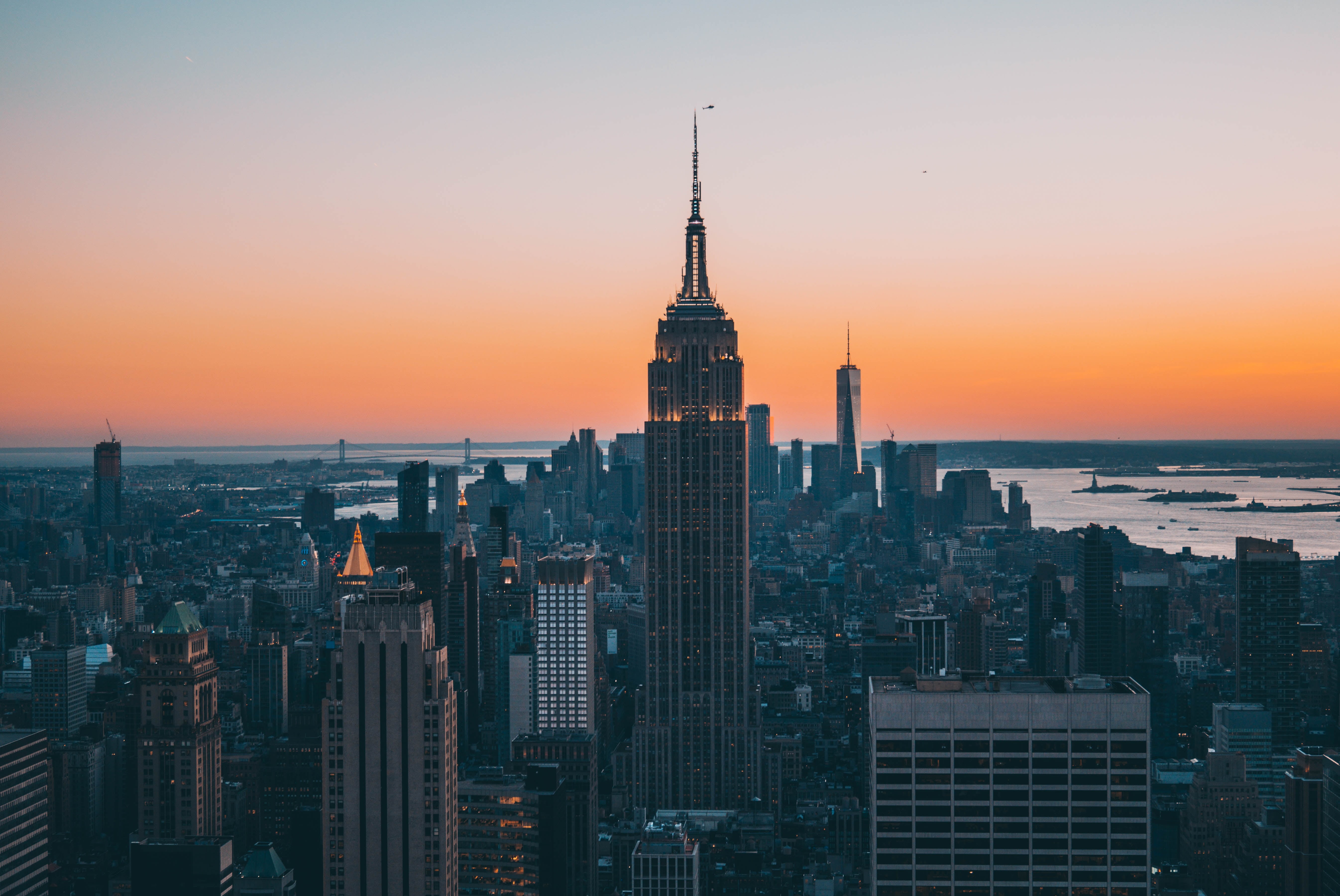 travel, residential district, Empire State Building, scyscrapers, 5K, skyscraper, modern, office building exterior, spire, sky, york, built structure, HD Wallpaper