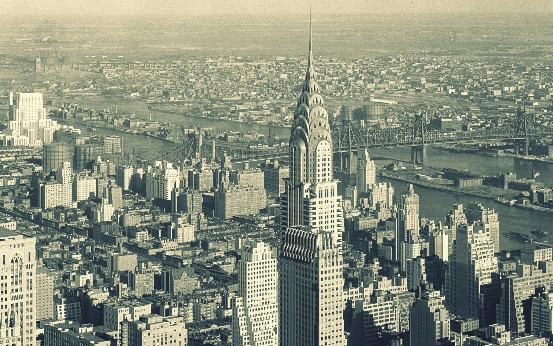 financial district, nature, building exterior, residential district, high angle view, New York City, Chrysler Building, tall - high, 1080P, tower, outdoors, HD Wallpaper