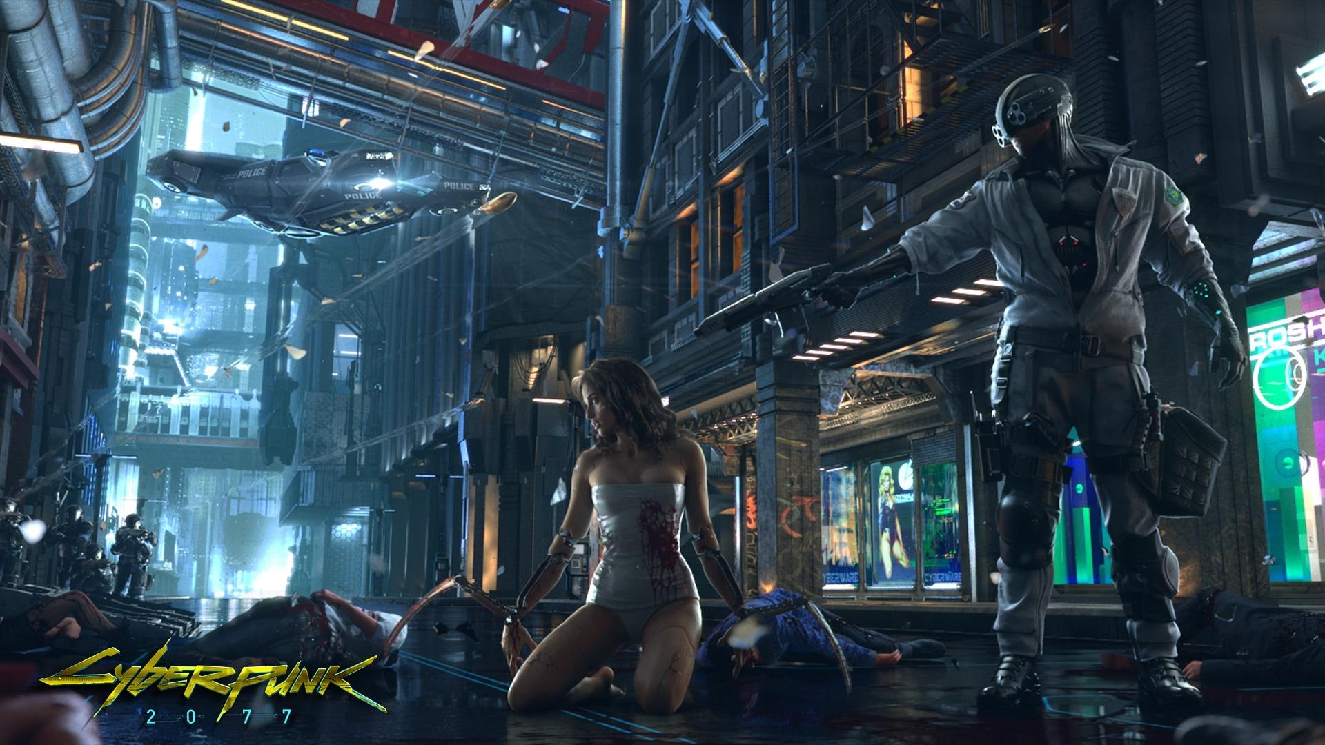 1080P, cyberpunk, futuristic, cyberpunk 2077, HD Wallpaper