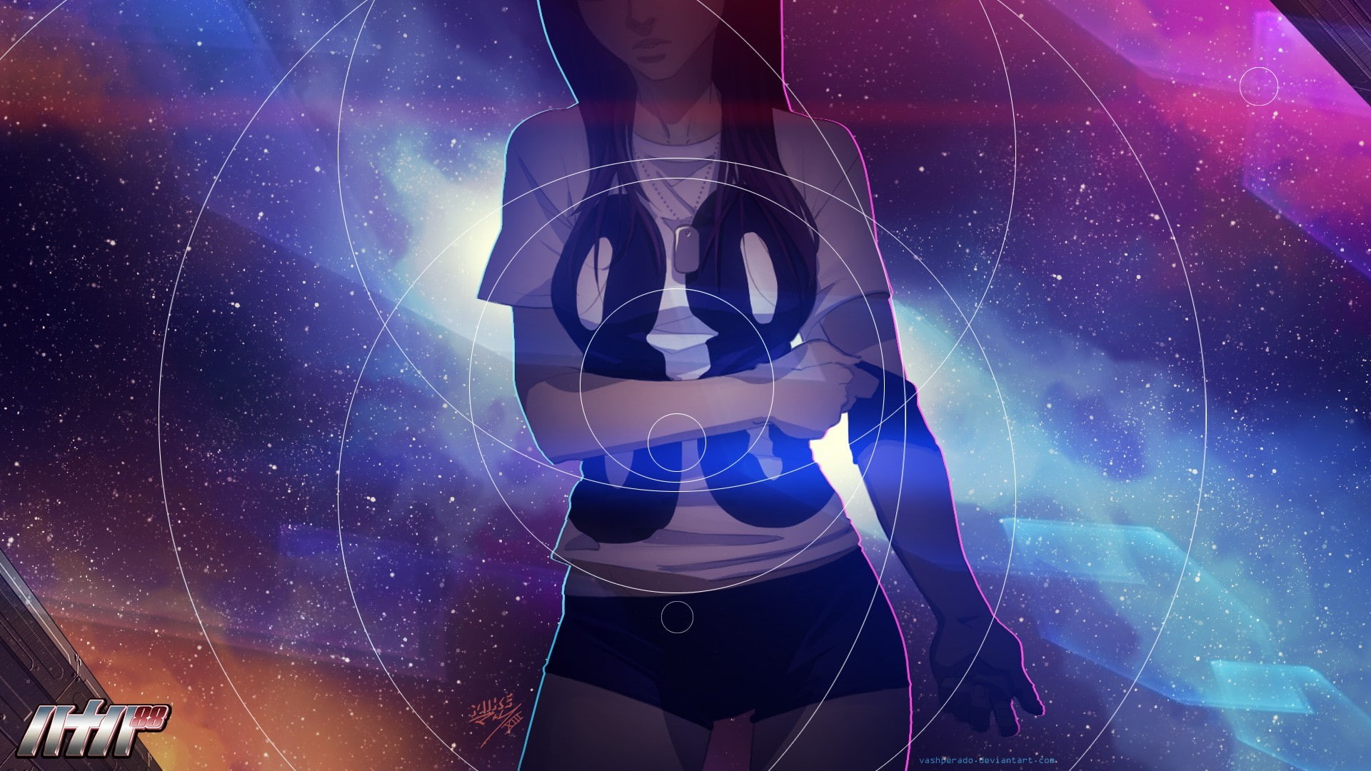 88 girl, vashperado, girl, cyberpunk, 1080P, HD Wallpaper
