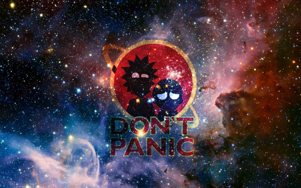 outdoors, 720P, sphere, panic, beauty in nature, astrology, rick, sky, milky way, science, dust, no people, Rick Sanchez, star - space, Rick and Morty, HD Wallpaper