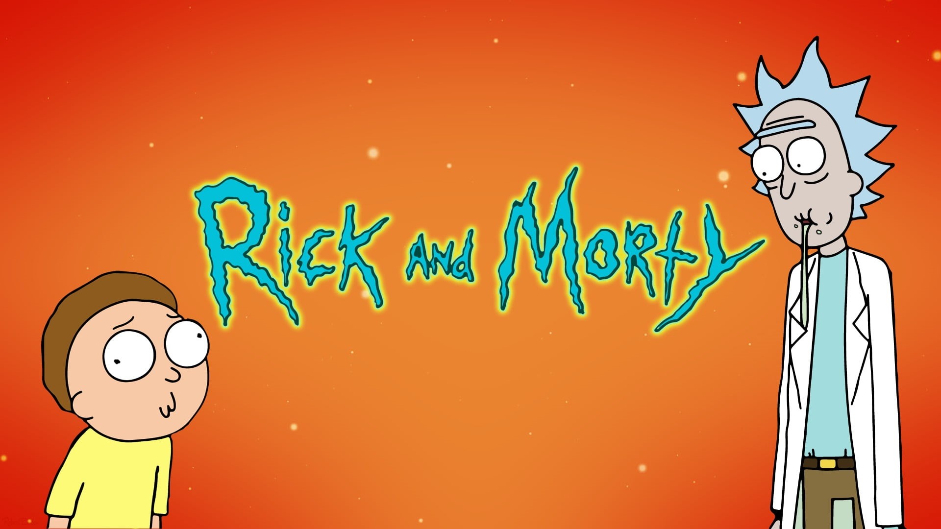 representation, fun, smiling, Rick Sanchez, art and craft, happiness, sky, communication, red, humor, Rick and Morty, celebration, cartoon, people, rick, HD Wallpaper
