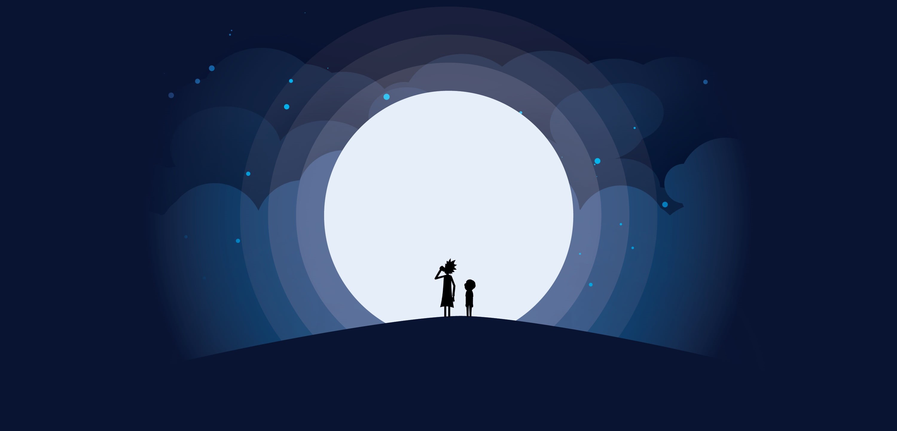 Rick and Morty, The moon, Sanchez, Morty, Minimalism, 2K, Rick Sanchez, Rick, Smith, Cartoon, Morty Smith, HD Wallpaper