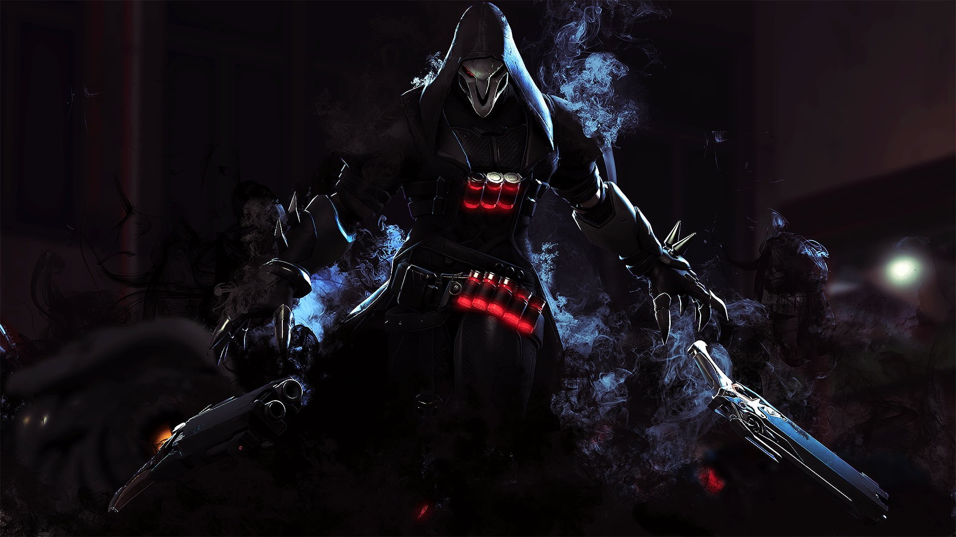 video games, celebration, standing, night, real people, men, front view, arts culture and entertainment, obscured face, mask - disguise, disguise, smoke - physical structure, HD Wallpaper