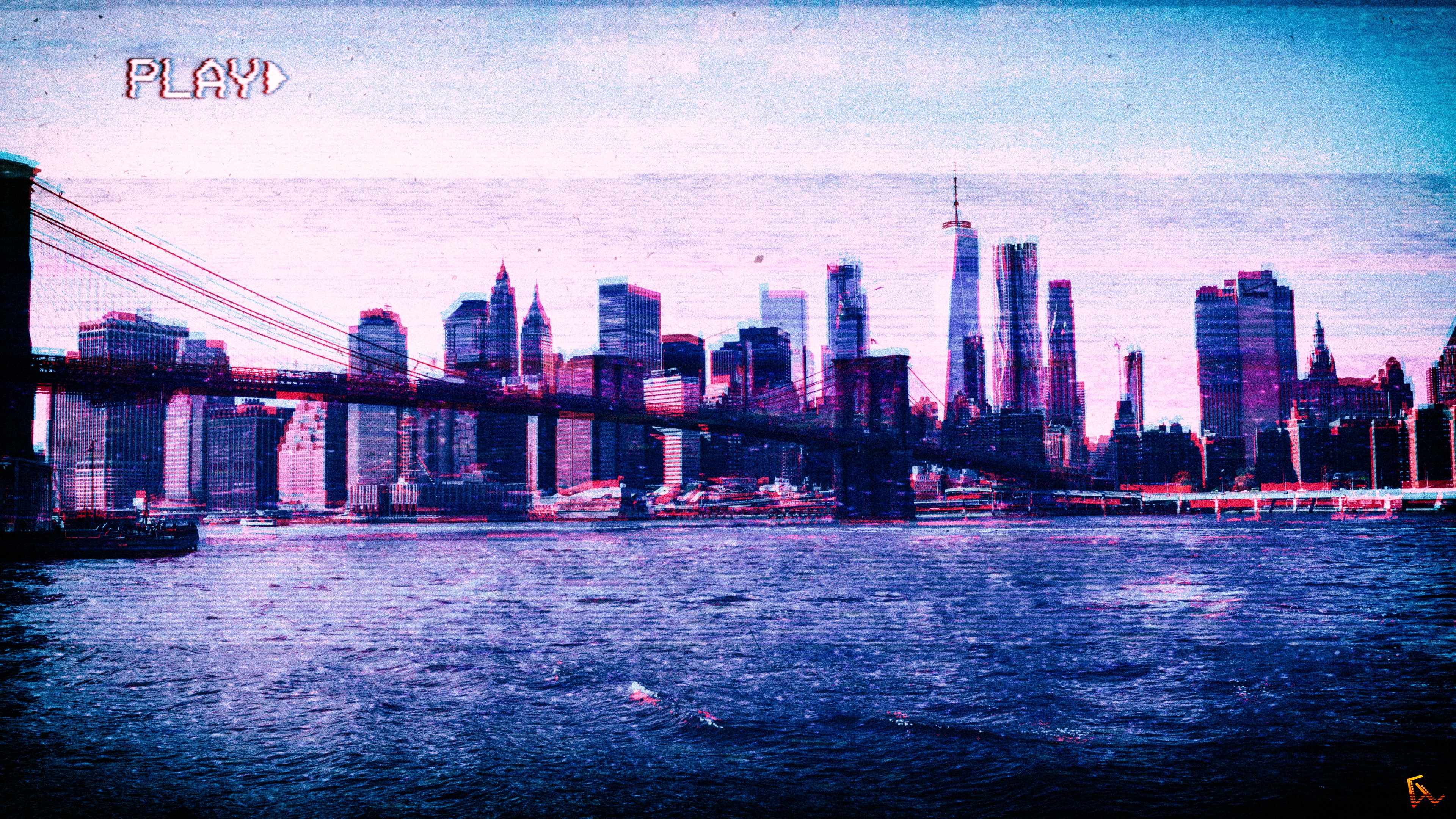 New York City, outdoors, bridge, office building exterior, brooklyn, nature, landscape, water, skyscraper, financial district, building exterior, auto post production filter, HD Wallpaper