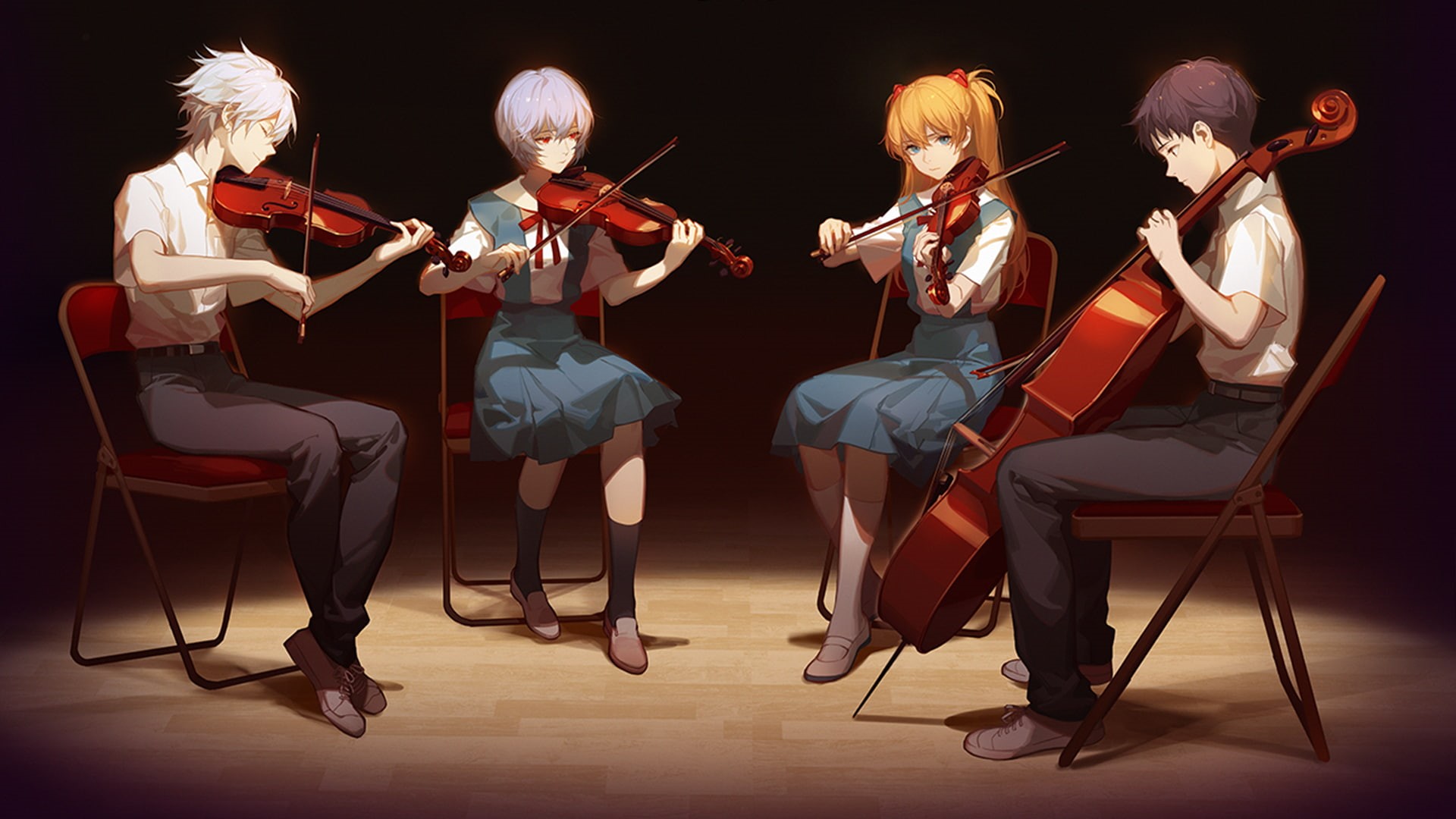 Neon Genesis Evangelion, Kaworu Nagisa, 1080P, Asuka Langley Sohryu, Anime, Rei Ayanami, Shinji Ikari, Evangelion, HD Wallpaper