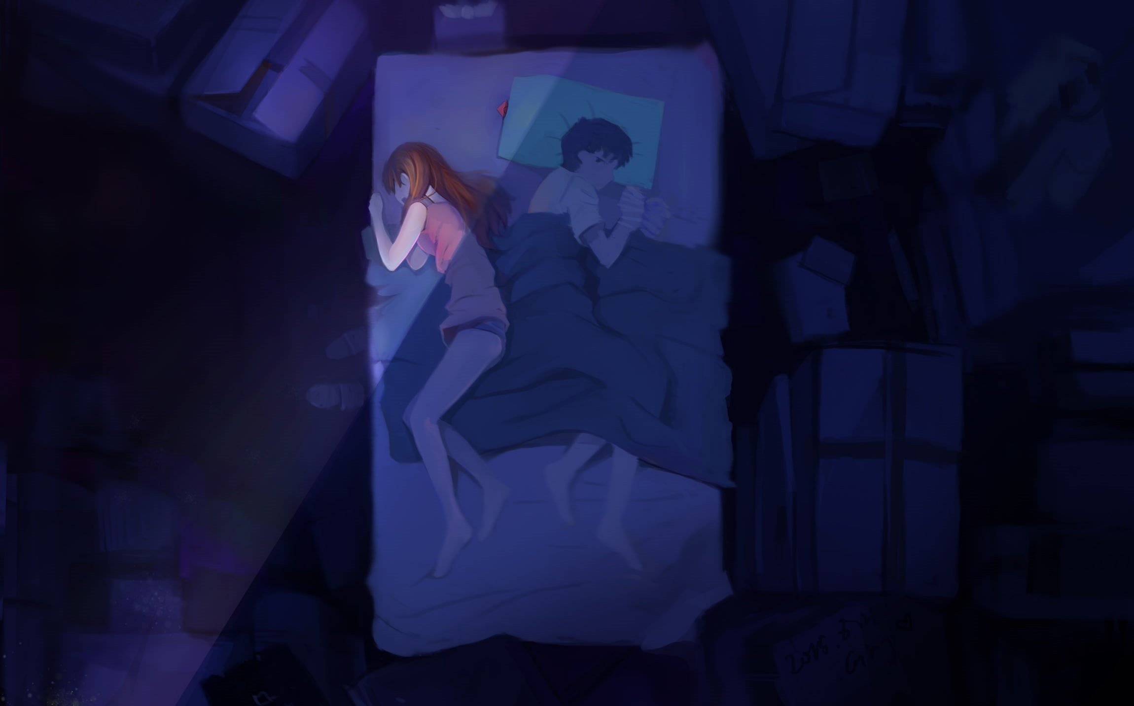 1080P, Ikari Shinji, Neon Genesis Evangelion, Asuka Langley Soryu, HD Wallpaper