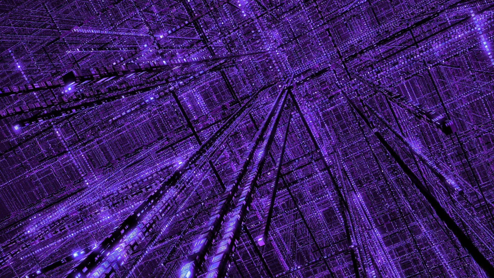 1080P, no people, grid, lights, backgrounds, 3D, close-up, nature, textile, vulnerability, textured, purple, 3D Abstract, growth, glowing, plant, outdoors, HD Wallpaper