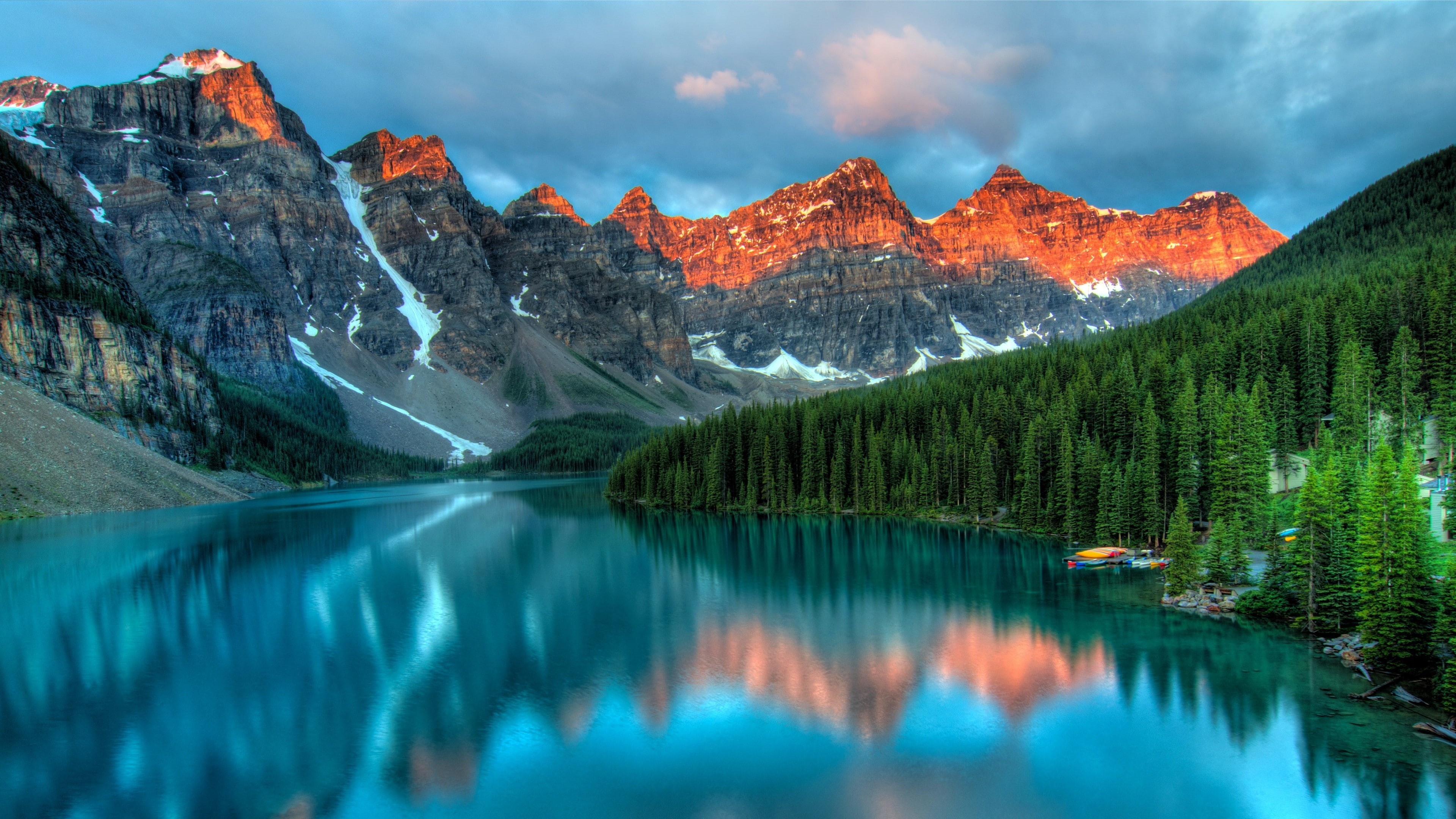 canada, valley, mountain lake, alberta, mountain, 4K, valley of the ten peaks, lake, moraine, moraine lake, banff national park, national park, HD Wallpaper