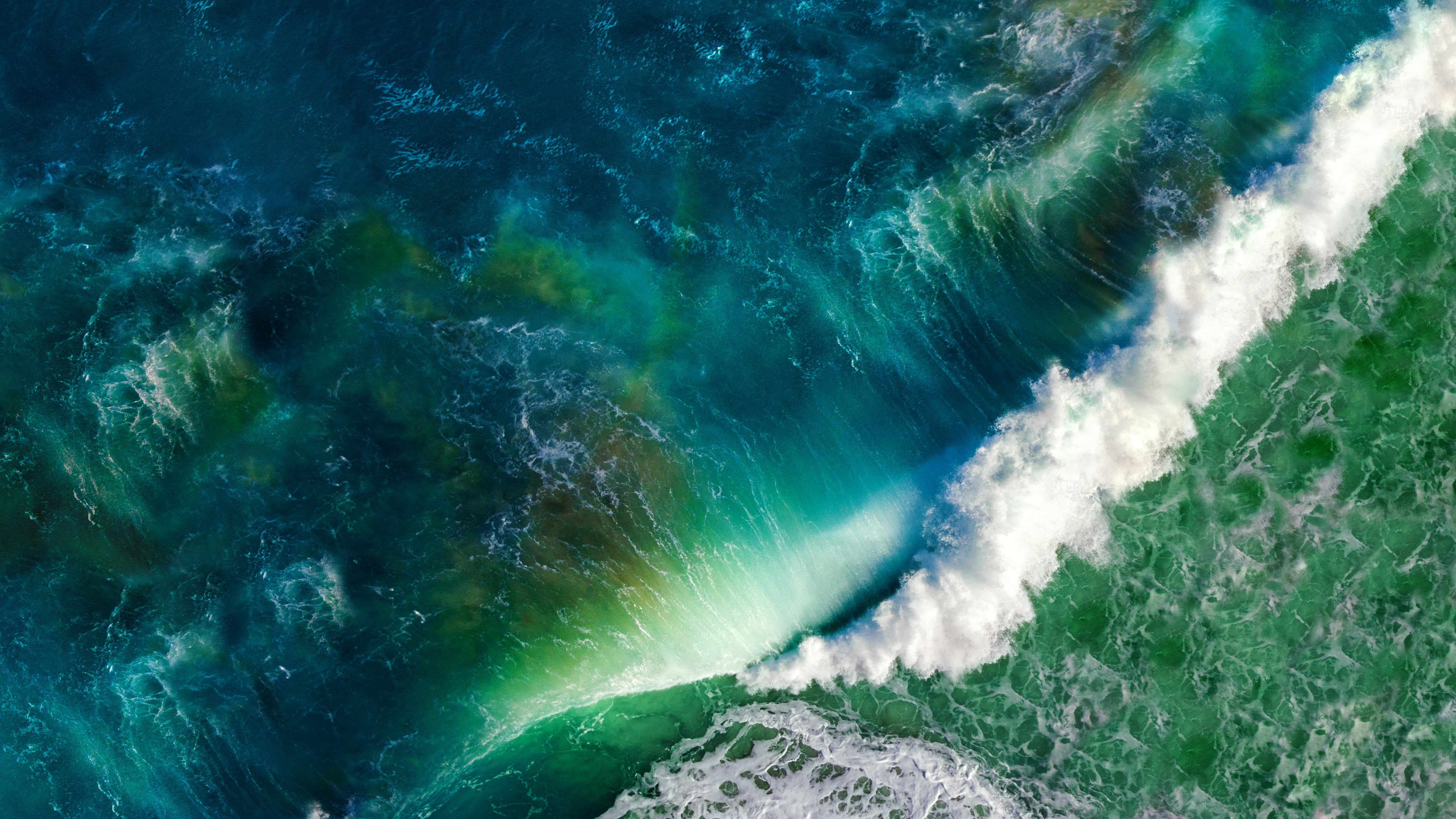 macOS, iOS, apple, 5K, sea, the ocean, wave, mac, HD Wallpaper
