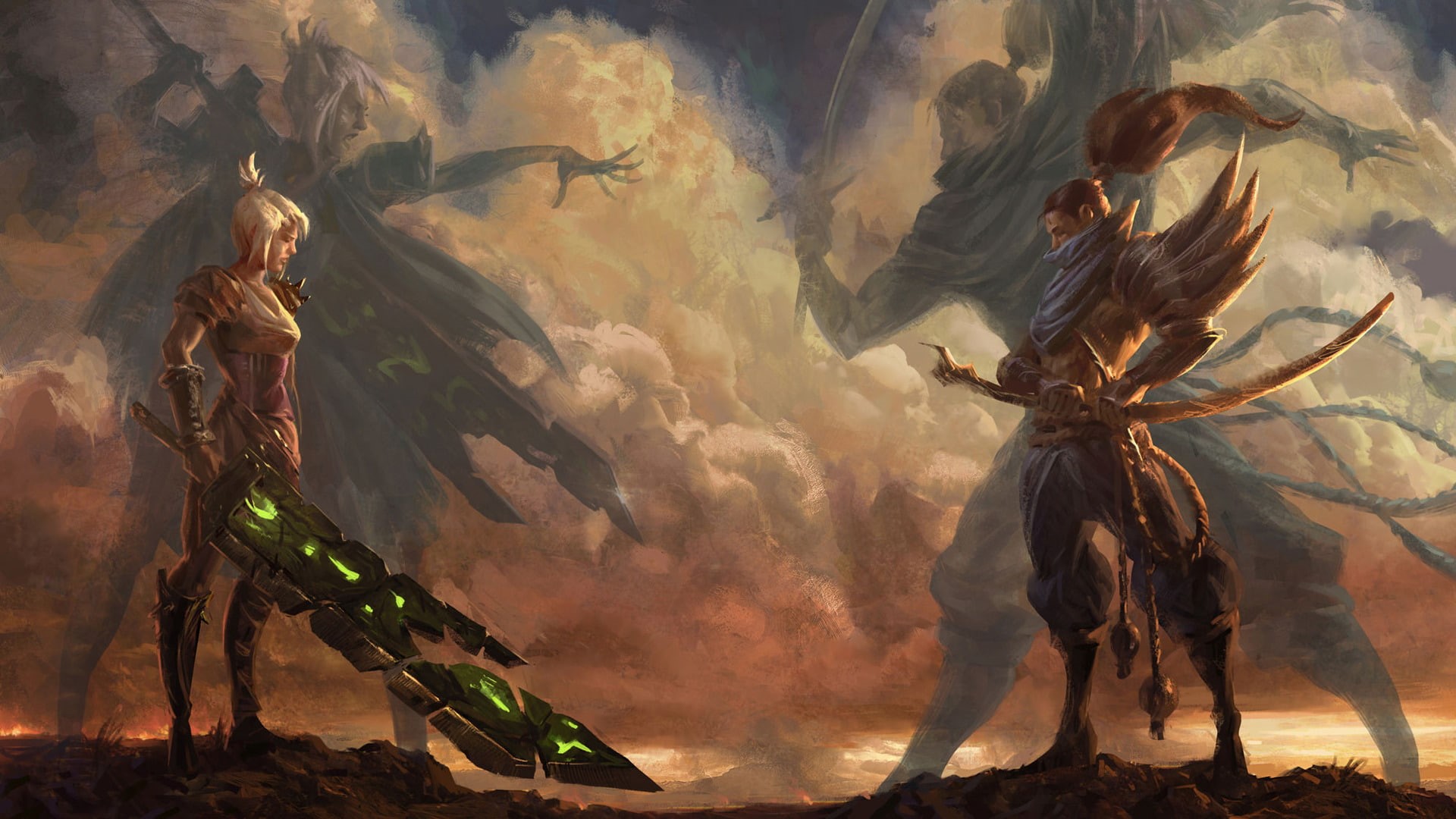 Video Game, 1080P, Yasuo (League Of Legends), League Of Legends, Riven (League Of Legends), HD Wallpaper